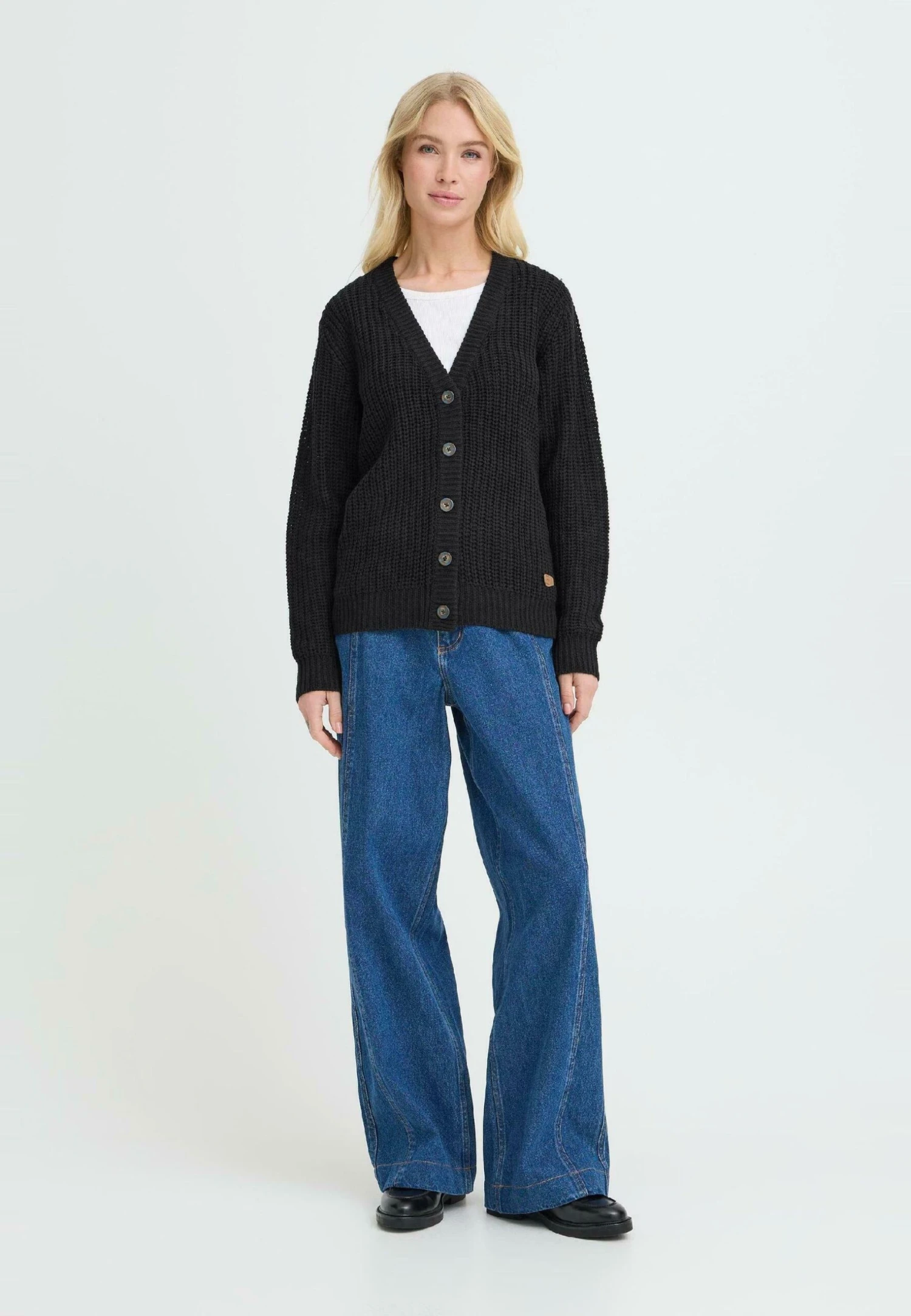 OXMO OXEDNA - Cardigan - Black 2 OXMO OXEDNA - Cardigan - Black - Image 2