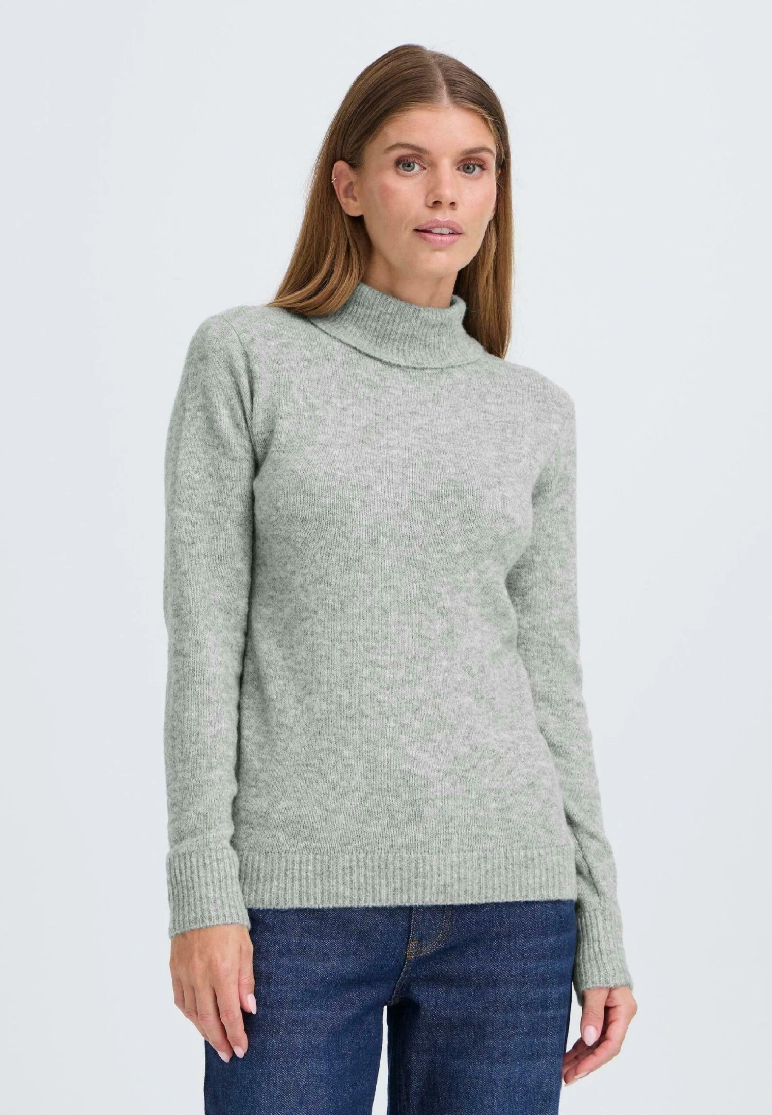 OXMO IHSIGNE - Jumper - Grey Melange 1 OXMO IHSIGNE - Jumper - Grey Melange