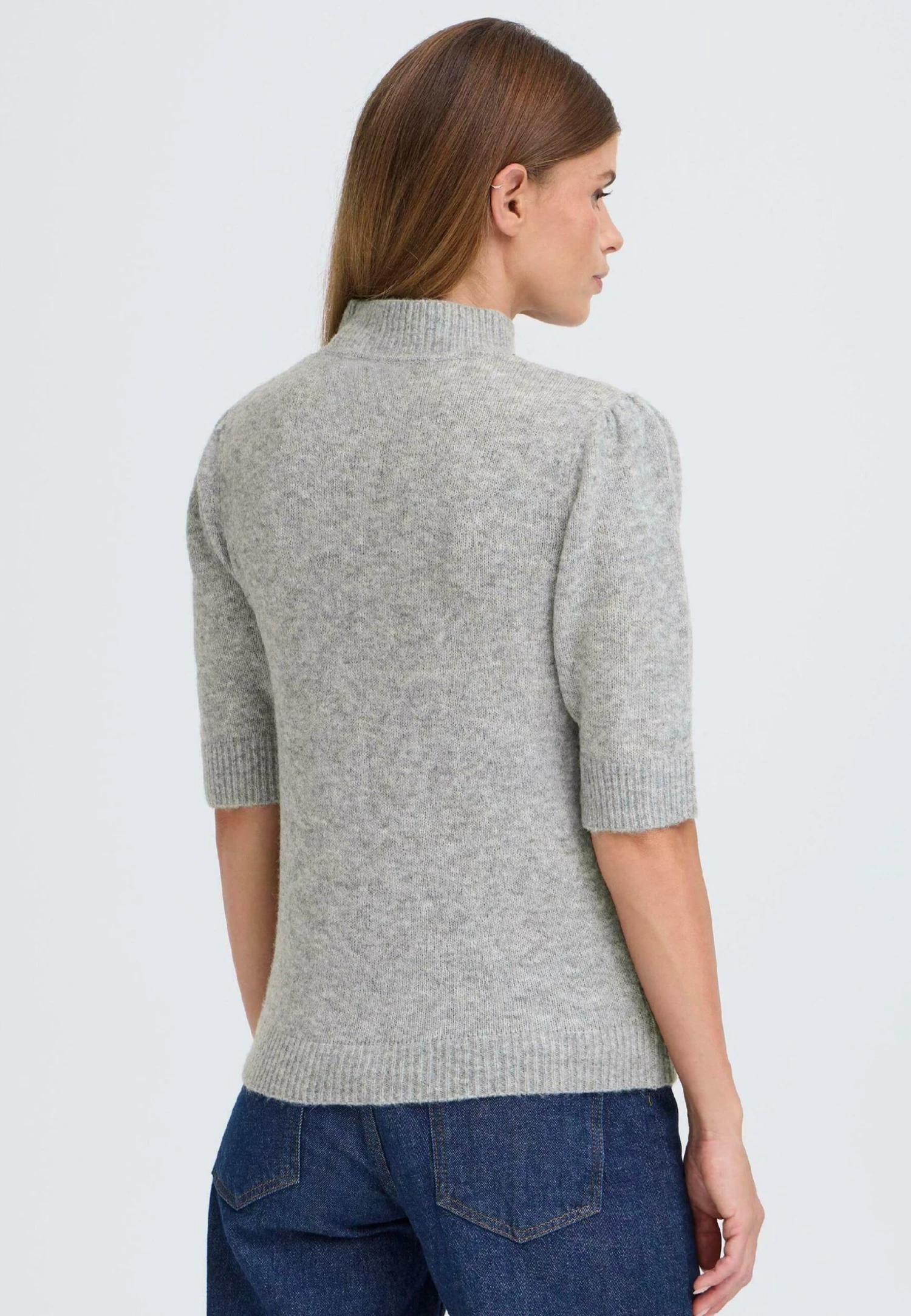 OXMO IHSIF - Basic T-shirt - Grey Melange 3 OXMO IHSIF - Basic T-shirt - Grey Melange - Image 3