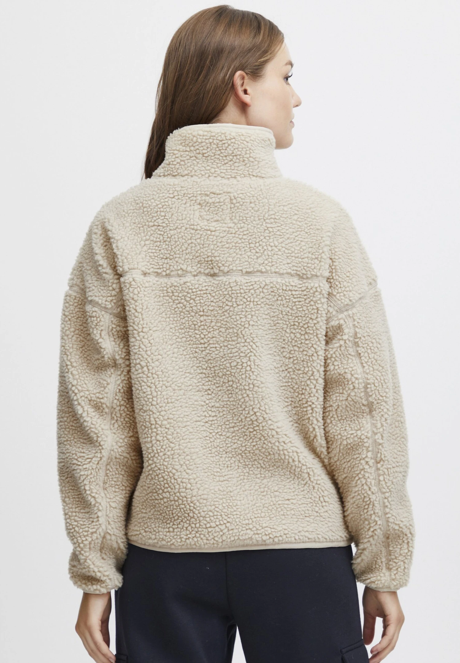 OXMO OXTonje - Fleece Jacket - Oyster 3 OXMO OXTonje - Fleece Jacket - Oyster - Image 3