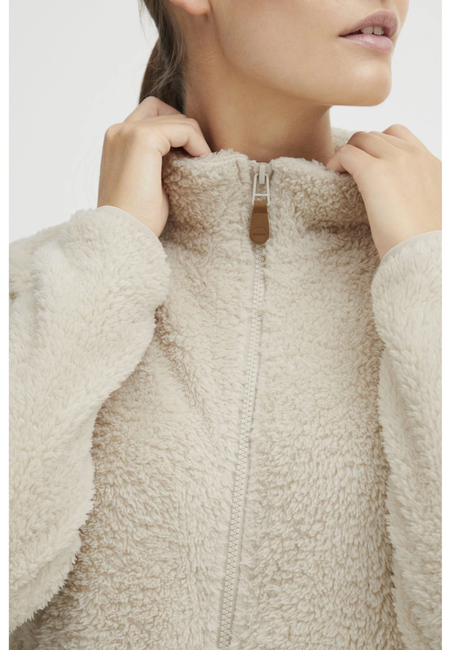 OXMO OXTELSA - Fleece Jacket - Oyster Gray 4 OXMO OXTELSA - Fleece Jacket - Oyster Gray - Image 4