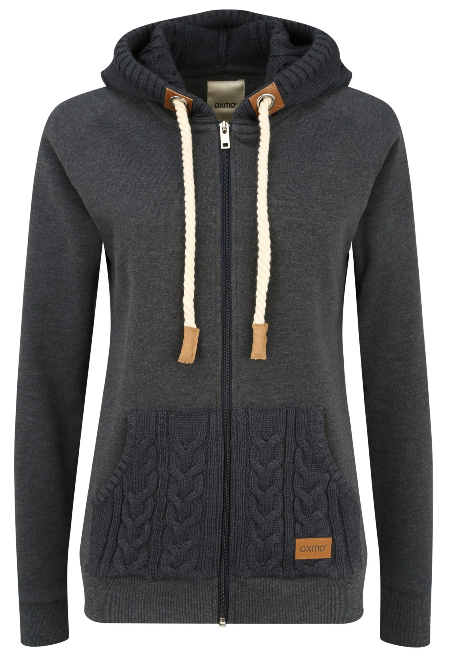 OXMO OXMatilda - Zip-up Sweatshirt - Ins Bl Mel 8 OXMO OXMatilda - Zip-up Sweatshirt - Ins Bl Mel - Image 8
