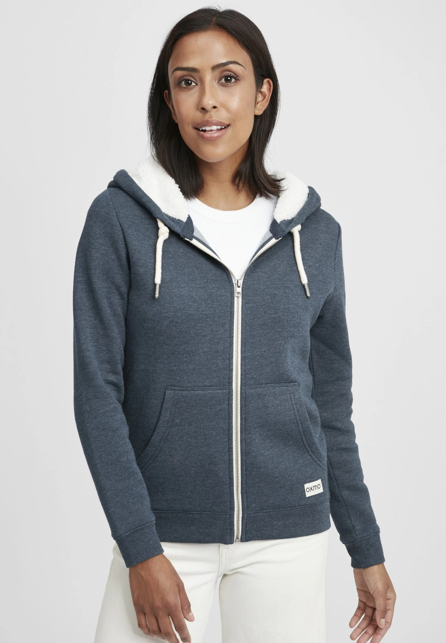 OXMO OXBINJI - Zip-up Sweatshirt - Insignia Blue Melange 1 OXMO OXBINJI - Zip-up Sweatshirt - Insignia Blue Melange