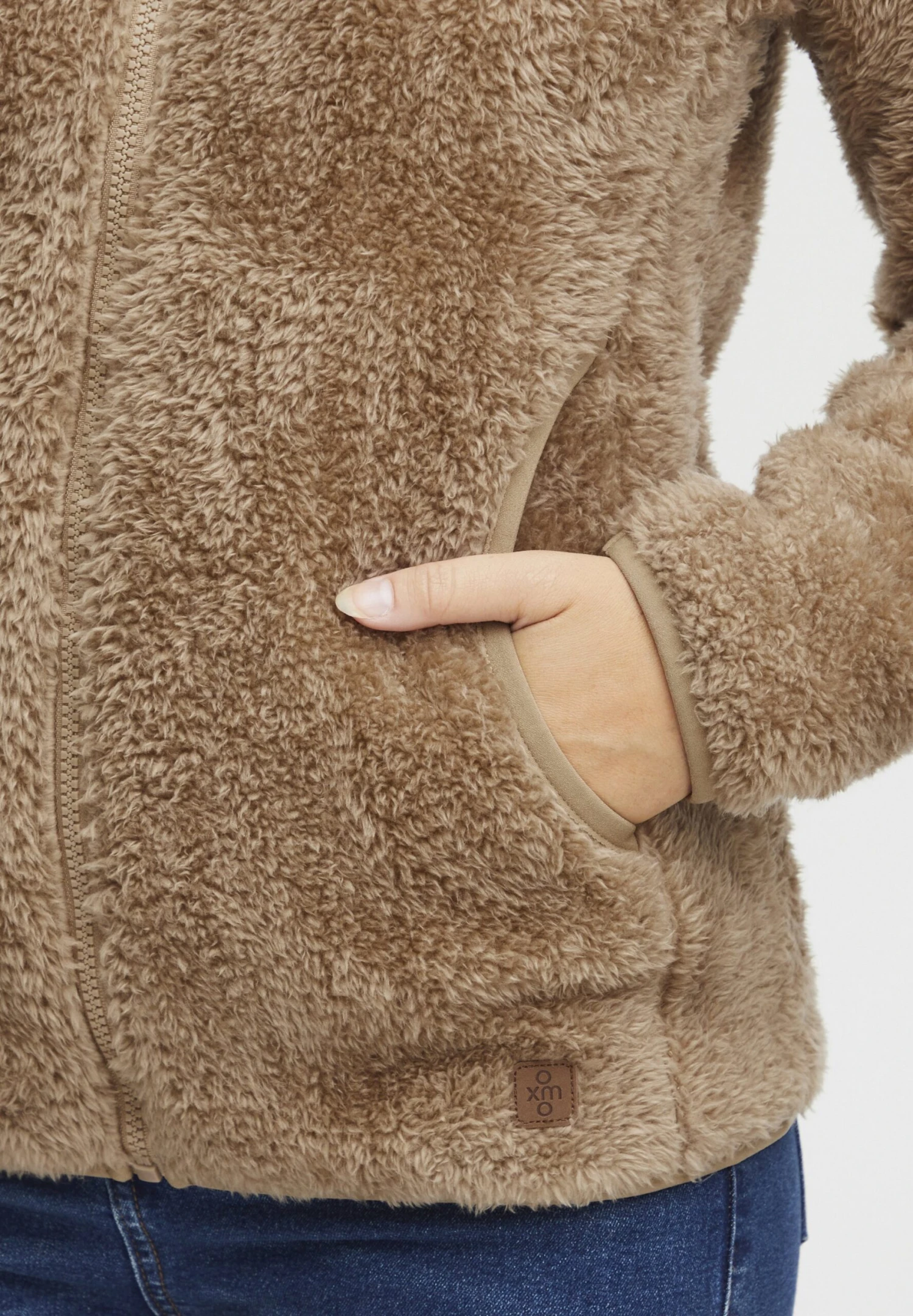 OXMO OXTELSA - Fleece Jacket - Sand 5 OXMO OXTELSA - Fleece Jacket - Sand - Image 5