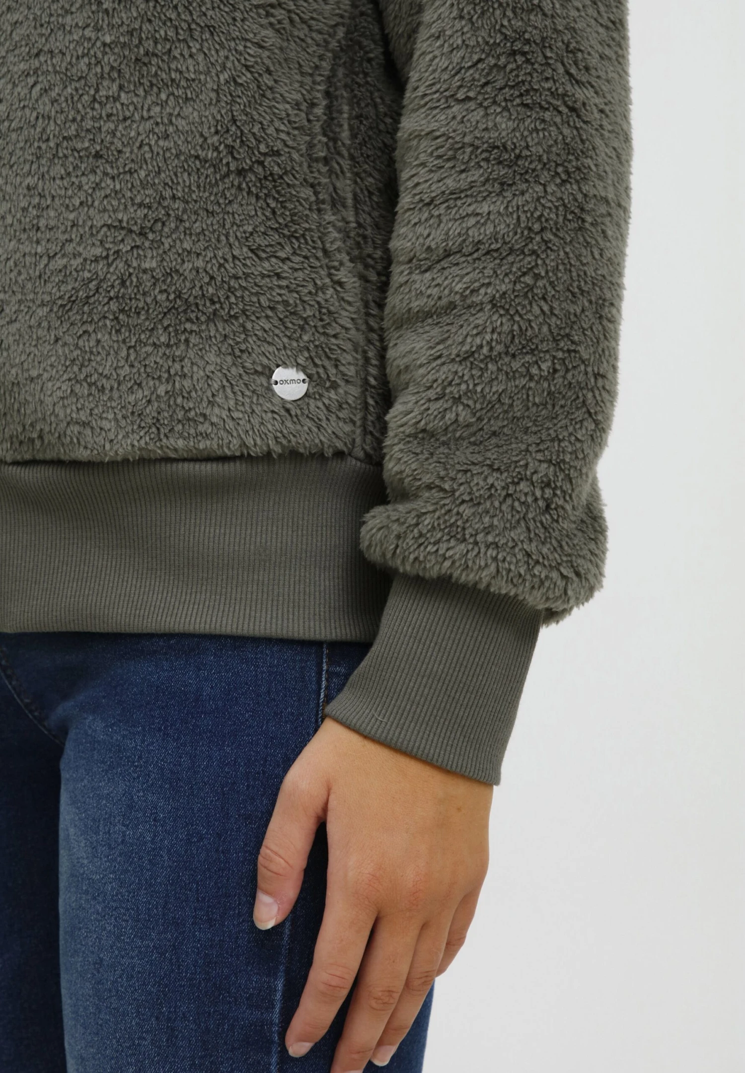 OXMO OXANNEKA TEDDY - Fleece Jacket - Grey 5 OXMO OXANNEKA TEDDY - Fleece Jacket - Grey - Image 5