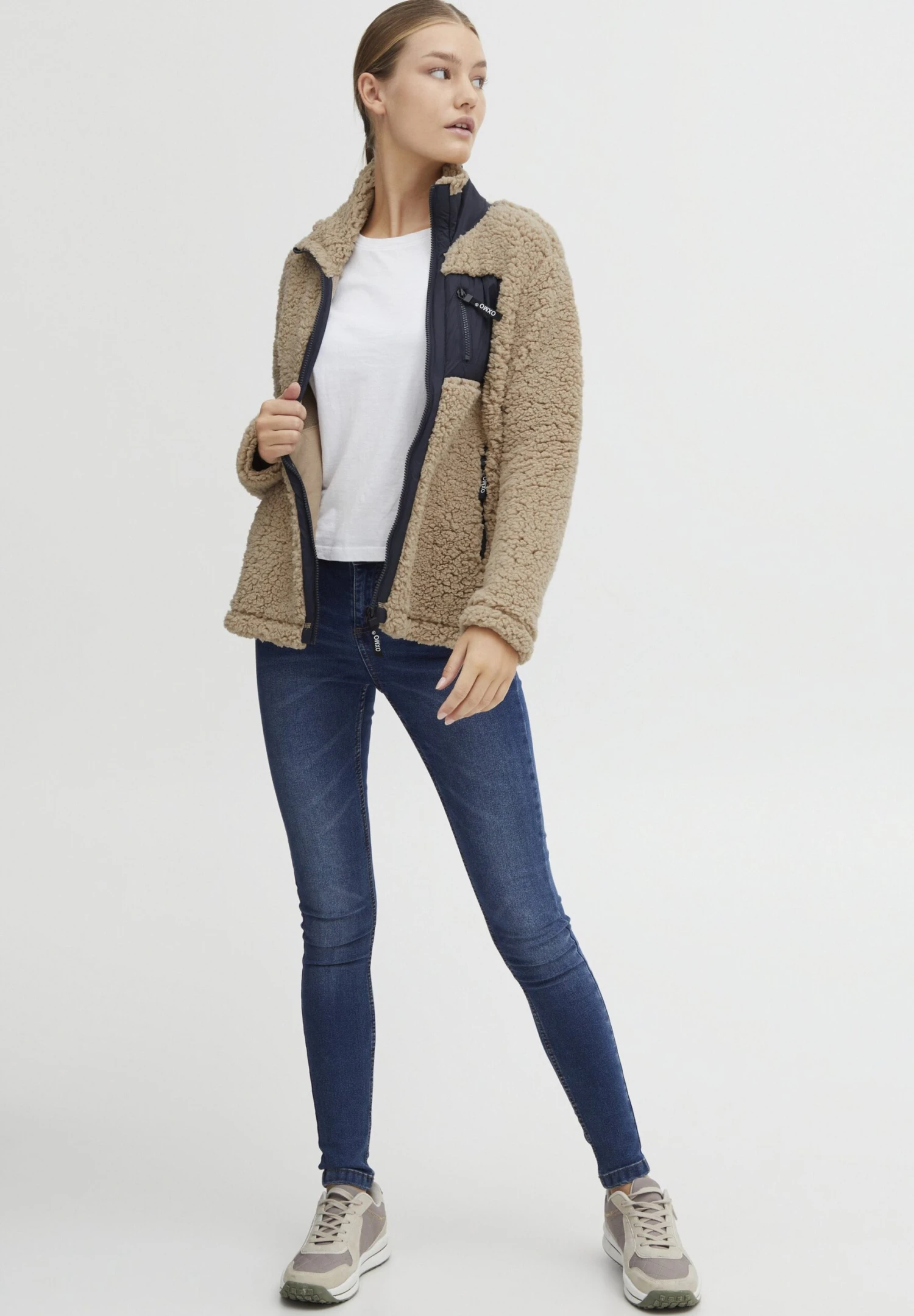 OXMO OXELLIN - Fleece Jacket - Doeskin 2 OXMO OXELLIN - Fleece Jacket - Doeskin - Image 2