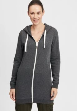 OXMO OXOlinda - Zip-up Sweatshirt - Dar Grey M