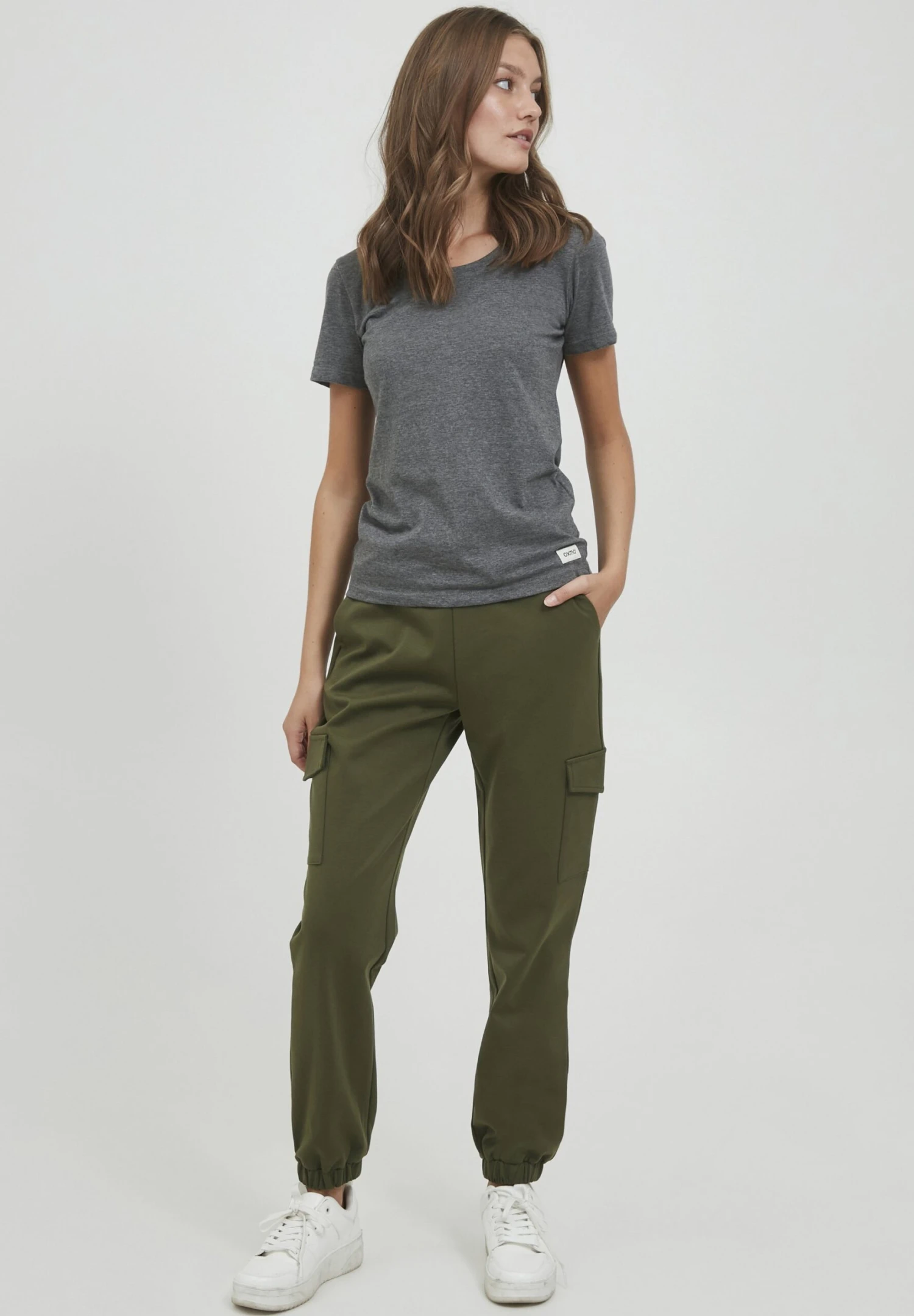 OXMO OXHENNI - Cargo Trousers - Ivy Green 2 OXMO OXHENNI - Cargo Trousers - Ivy Green - Image 2