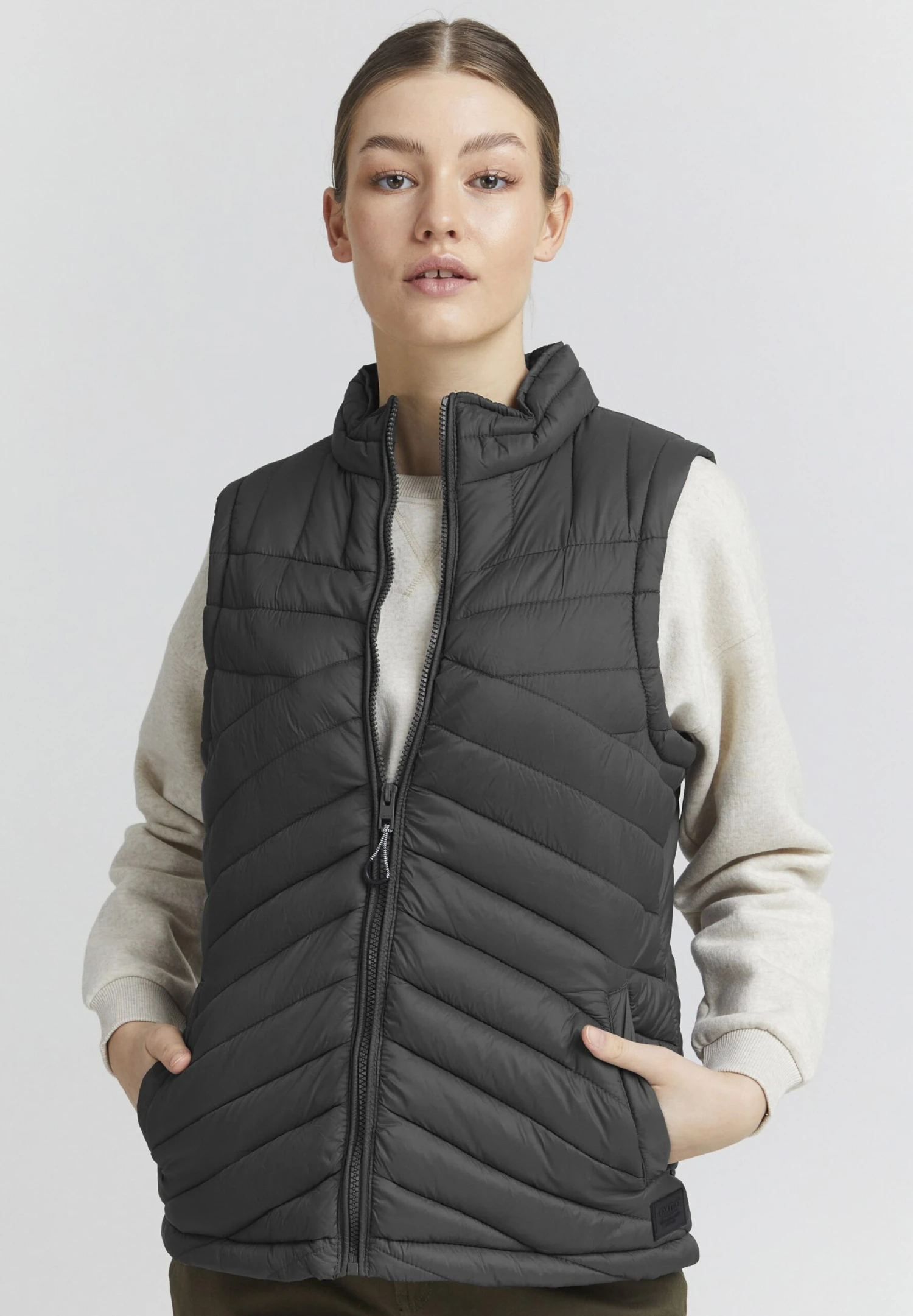 OXMO OXTelppa - Waistcoat - Iron Gate 1 OXMO OXTelppa - Waistcoat - Iron Gate