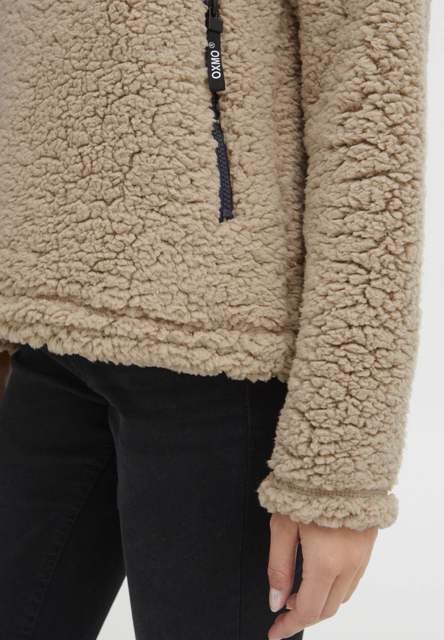 OXMO OXELINA - Fleece Jumper - Doeskin 5 OXMO OXELINA - Fleece Jumper - Doeskin - Image 5