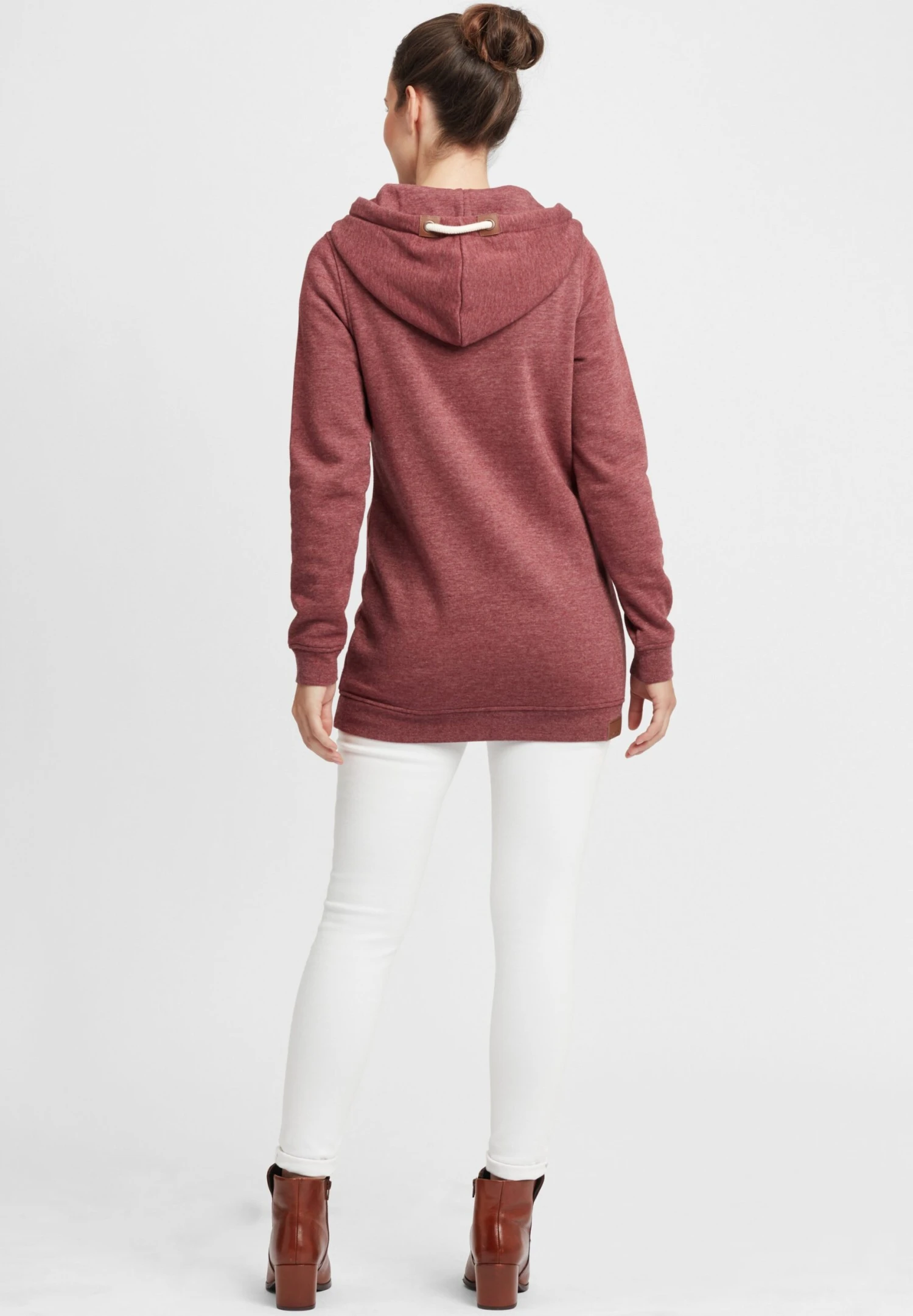 OXMO OXVicky - Zip-up Sweatshirt - Wine R Mel 3 OXMO OXVicky - Zip-up Sweatshirt - Wine R Mel - Image 3