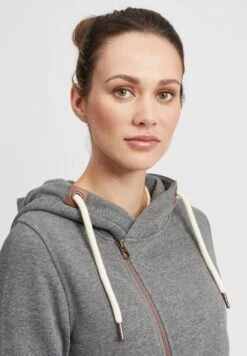 OXMO OXVicky - Zip-up Sweatshirt - Grey Mel 16 OXMO OXVicky - Zip-up Sweatshirt - Grey Mel -OXMO Store 761ea25070364f2c8439f1189396a991