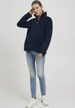 OXMO OXELINA - Fleece Jumper - Dark Blue -OXMO Store 7662565fba084c7a8e06641282005545