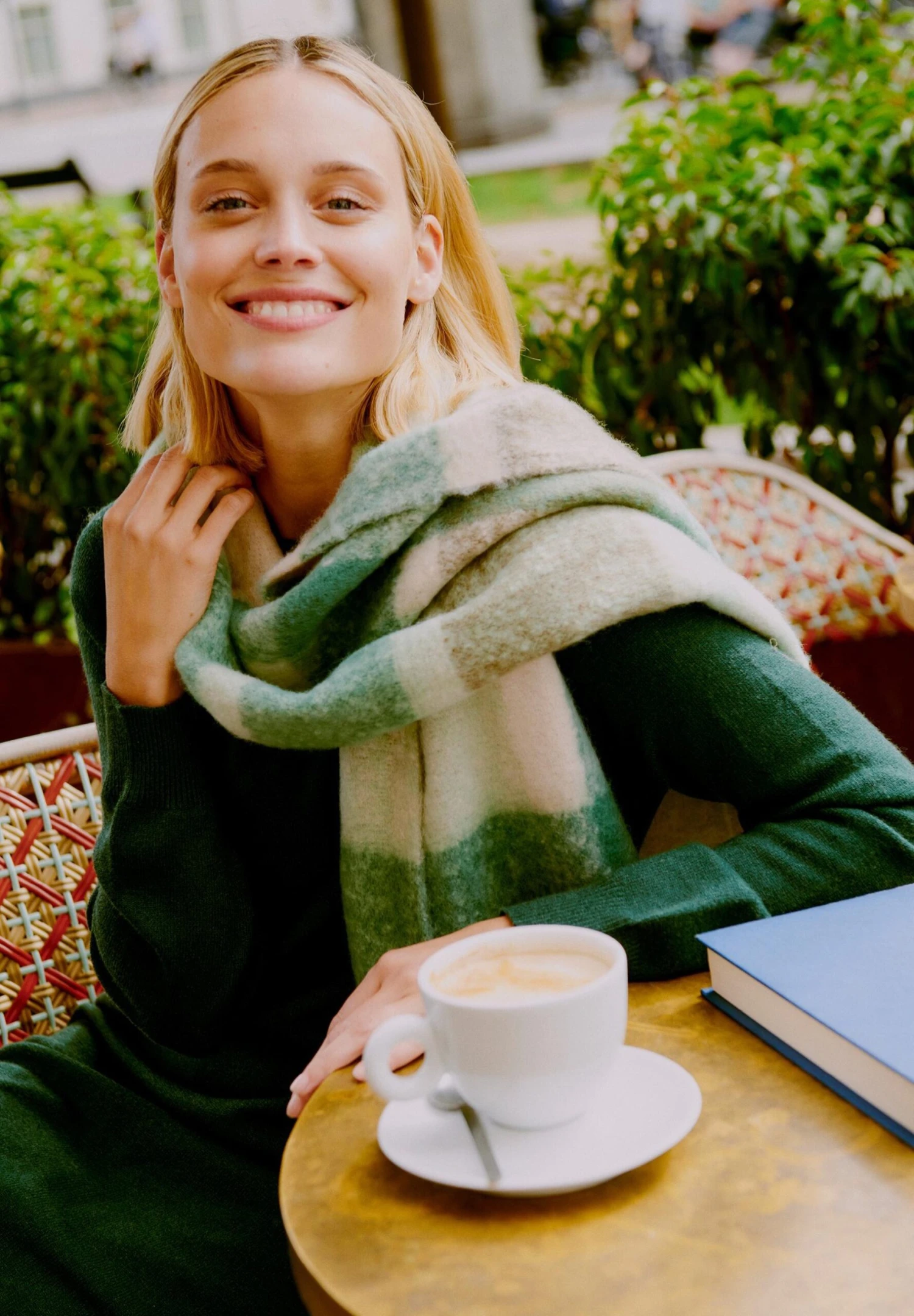 OXMO OXVIVISCARF - Scarf - Cadmium Green Mix 1 OXMO OXVIVISCARF - Scarf - Cadmium Green Mix