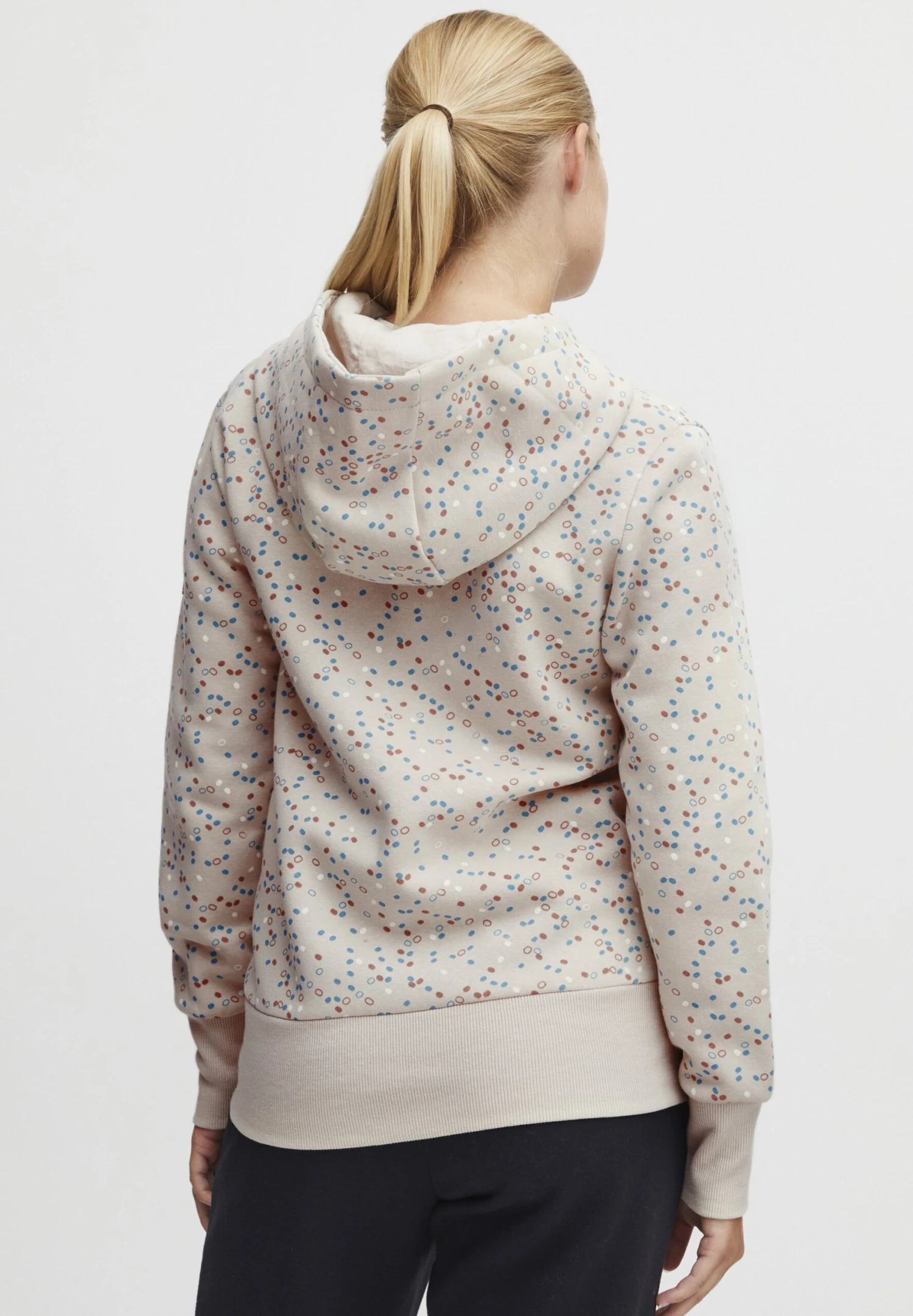 OXMO OXBeatrice - Zip-up Sweatshirt - Oyster 3 OXMO OXBeatrice - Zip-up Sweatshirt - Oyster - Image 3