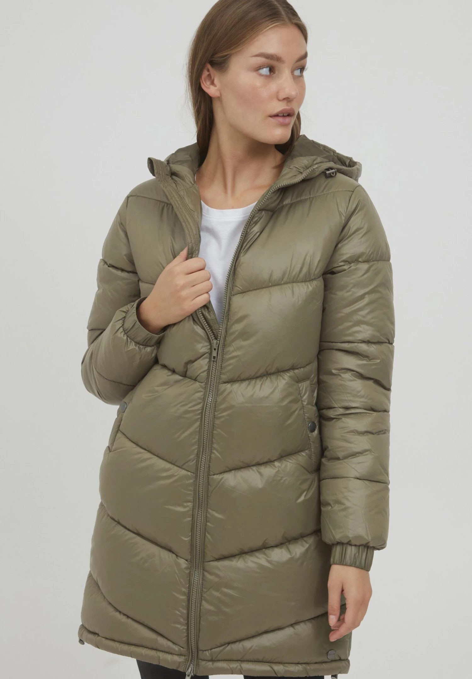 OXMO OXTABATA - Winter Coat - Dusty Olive 1 OXMO OXTABATA - Winter Coat - Dusty Olive