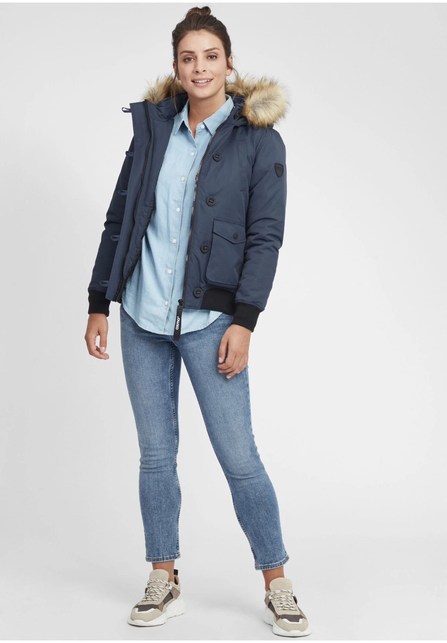 OXMO OXACILA - Winter Jacket - Insignia Blue 2 OXMO OXACILA - Winter Jacket - Insignia Blue - Image 2