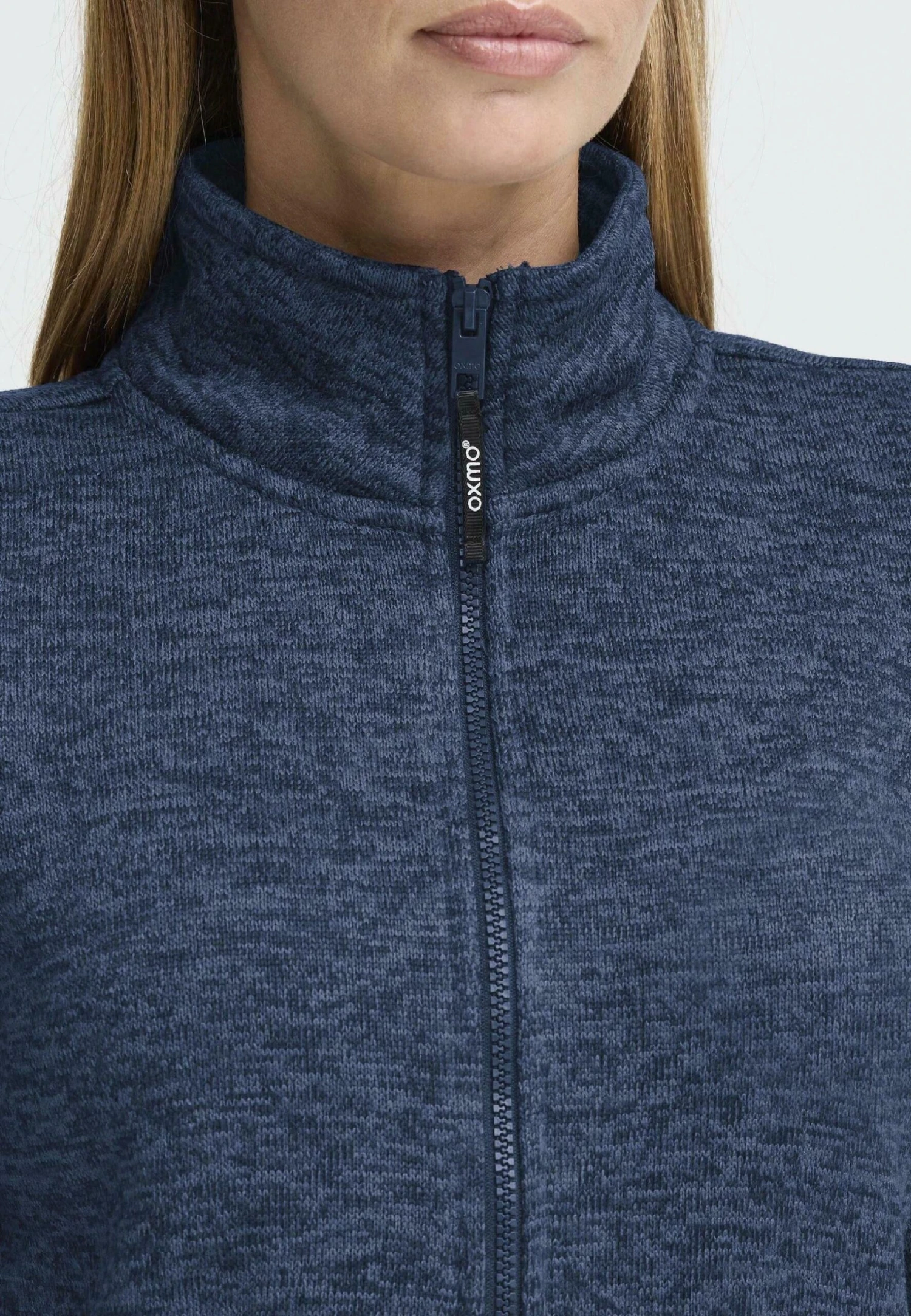 OXMO OXELFE - Fleece Jacket - Dress Blues 4 OXMO OXELFE - Fleece Jacket - Dress Blues - Image 4