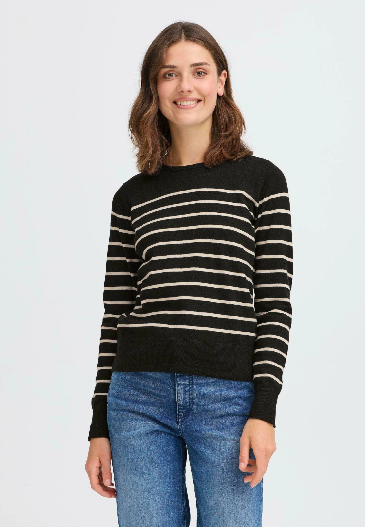 OXMO FRKEANA - Jumper - Black Mix 1 OXMO FRKEANA - Jumper - Black Mix