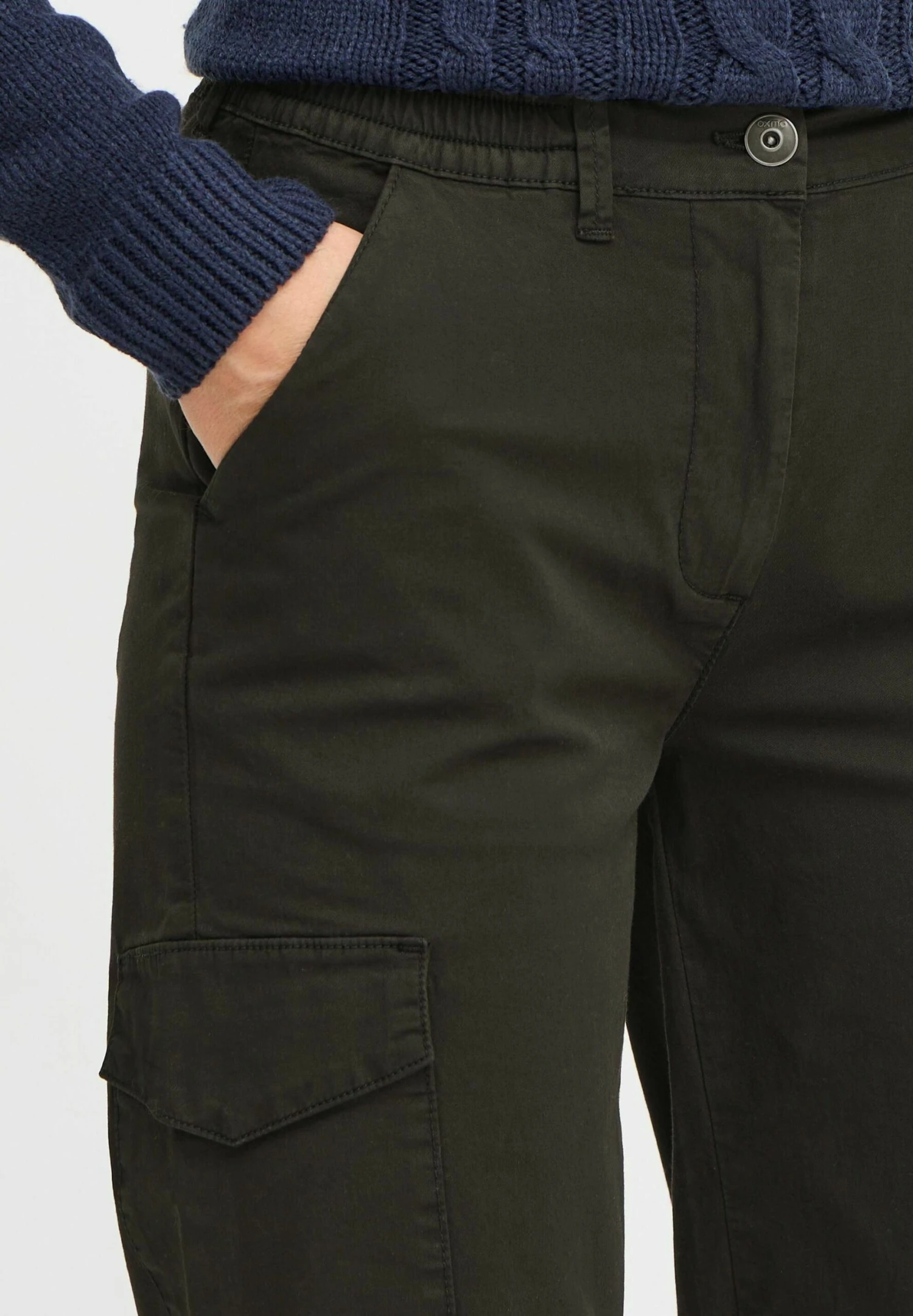 OXMO OXLOCO REGULAR FIT - Cargo Trousers - Black 4 OXMO OXLOCO REGULAR FIT - Cargo Trousers - Black - Image 4