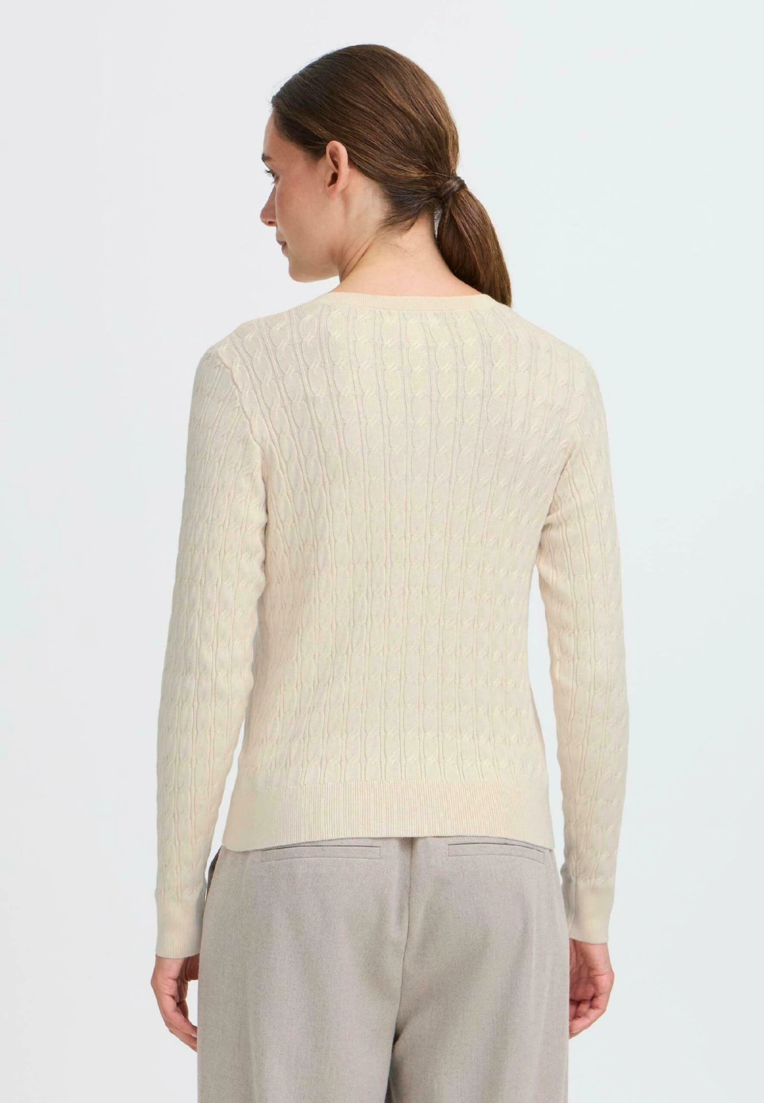 OXMO IHSASJA - Cardigan - Birch 3 OXMO IHSASJA - Cardigan - Birch - Image 3