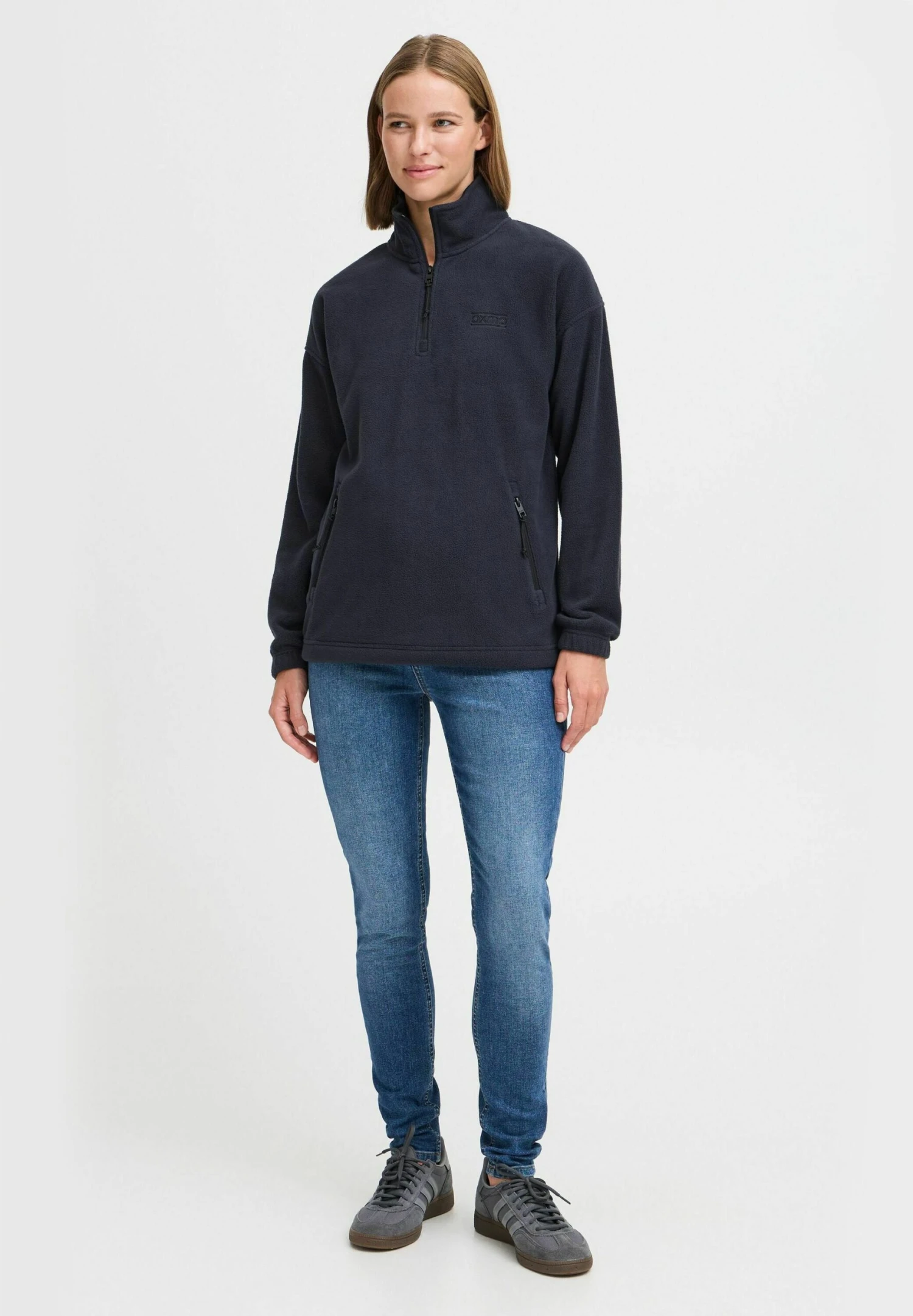 OXMO OXMATSINE - Fleece Jumper - Insignia Blue 2 OXMO OXMATSINE - Fleece Jumper - Insignia Blue - Image 2