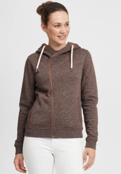 OXMO OXVicky - Zip-up Sweatshirt - Coffe B Me