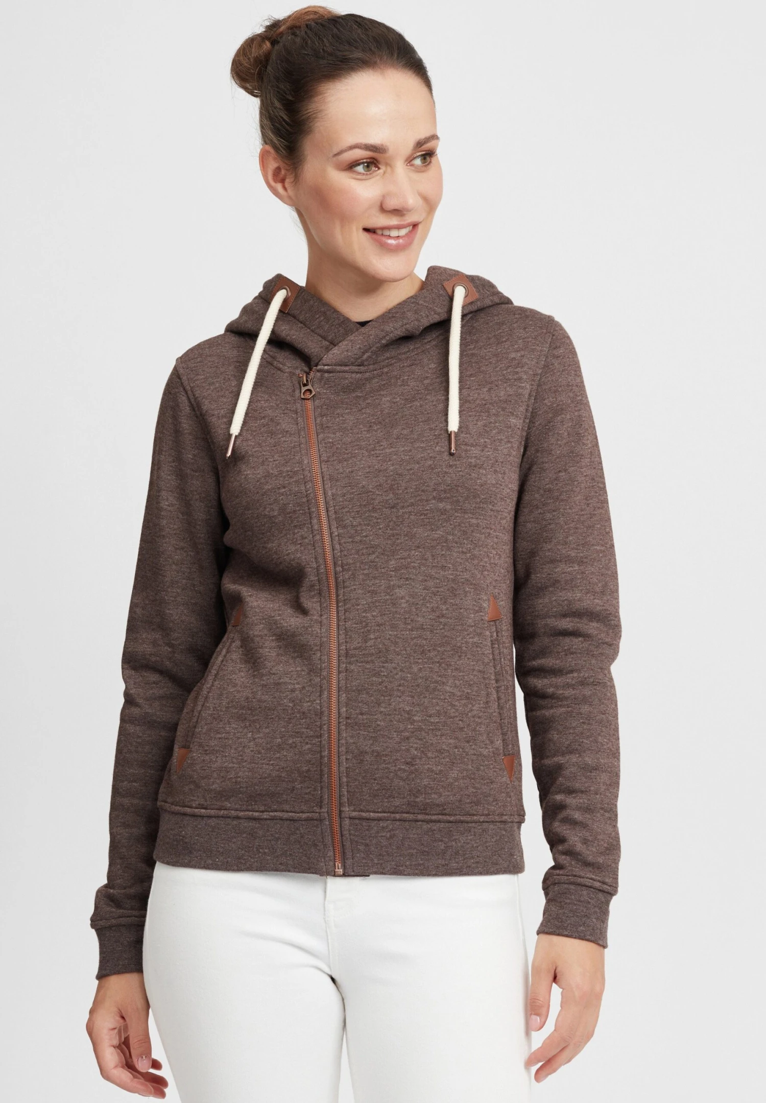 OXMO OXVicky - Zip-up Sweatshirt - Coffe B Me 1 OXMO OXVicky - Zip-up Sweatshirt - Coffe B Me