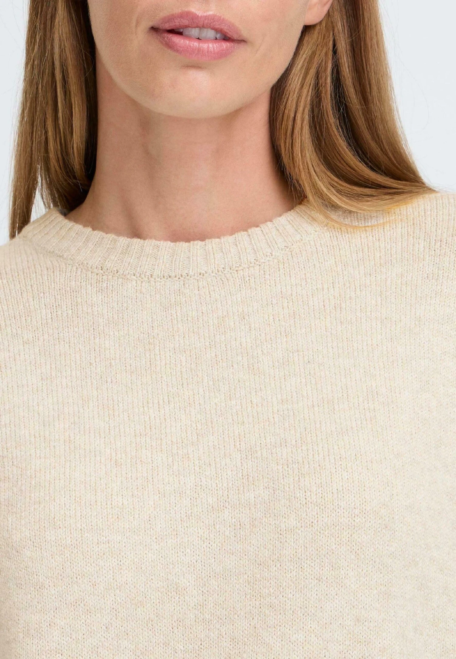 OXMO IHCOMOS - Jumper - Oatmeal Melange 4 OXMO IHCOMOS - Jumper - Oatmeal Melange - Image 4