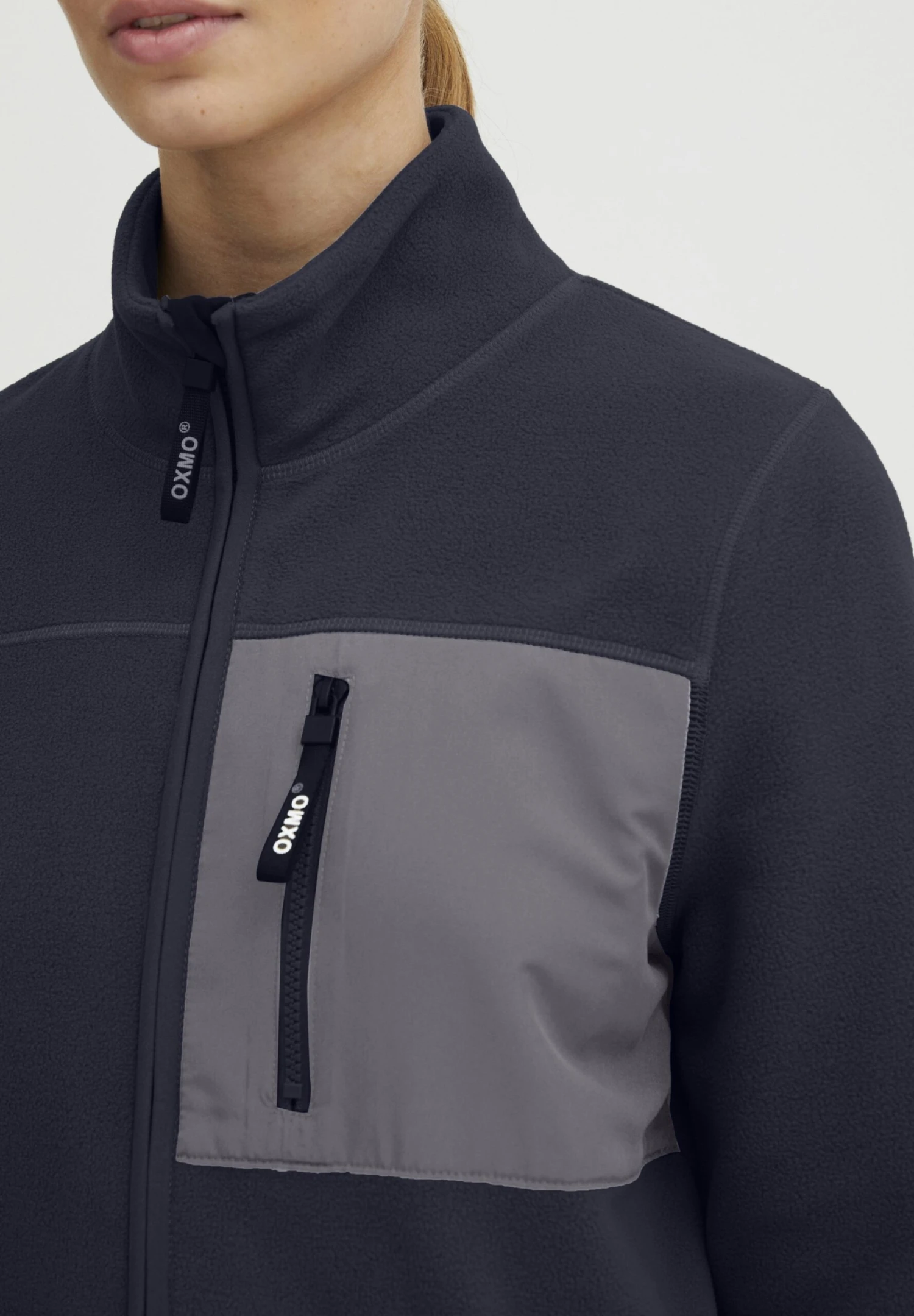OXMO OXNYMFE - Fleece Jacket - Total Eclipse 4 OXMO OXNYMFE - Fleece Jacket - Total Eclipse - Image 4