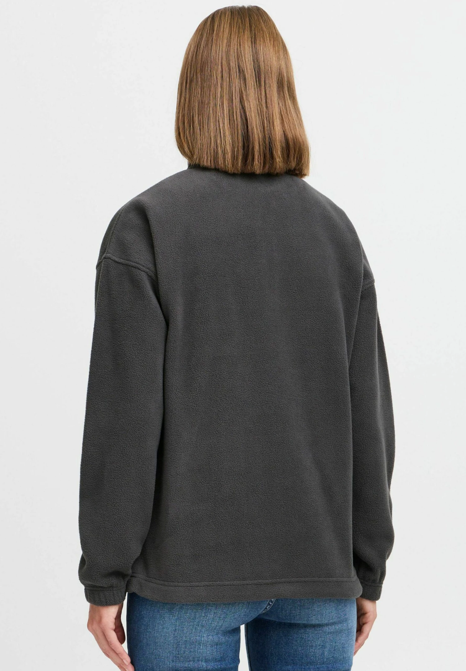 OXMO OXMATSINE - Fleece Jumper - Forged Iron 3 OXMO OXMATSINE - Fleece Jumper - Forged Iron - Image 3