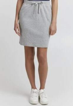 OXMO OXLOU - Pencil Skirt - Light Grey Melange