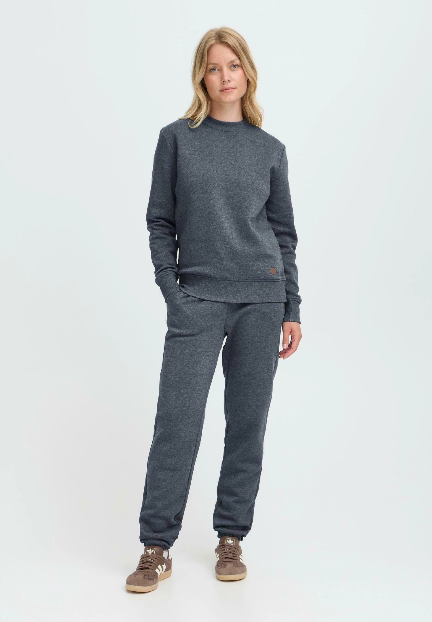 OXMO OXMILLE - Tracksuit Bottoms - Total Eclipse Melange 2 OXMO OXMILLE - Tracksuit Bottoms - Total Eclipse Melange - Image 2