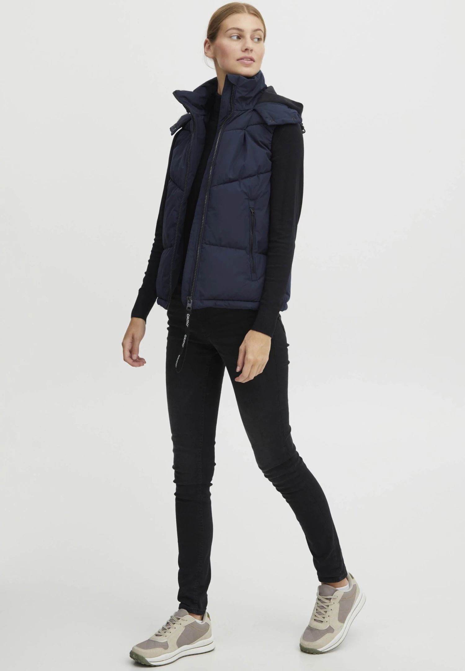 OXMO OXJULIETTE - Waistcoat - Insignia Blue 2 OXMO OXJULIETTE - Waistcoat - Insignia Blue - Image 2