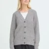 OXMO OXEDNA - Cardigan - Medium Grey Melange