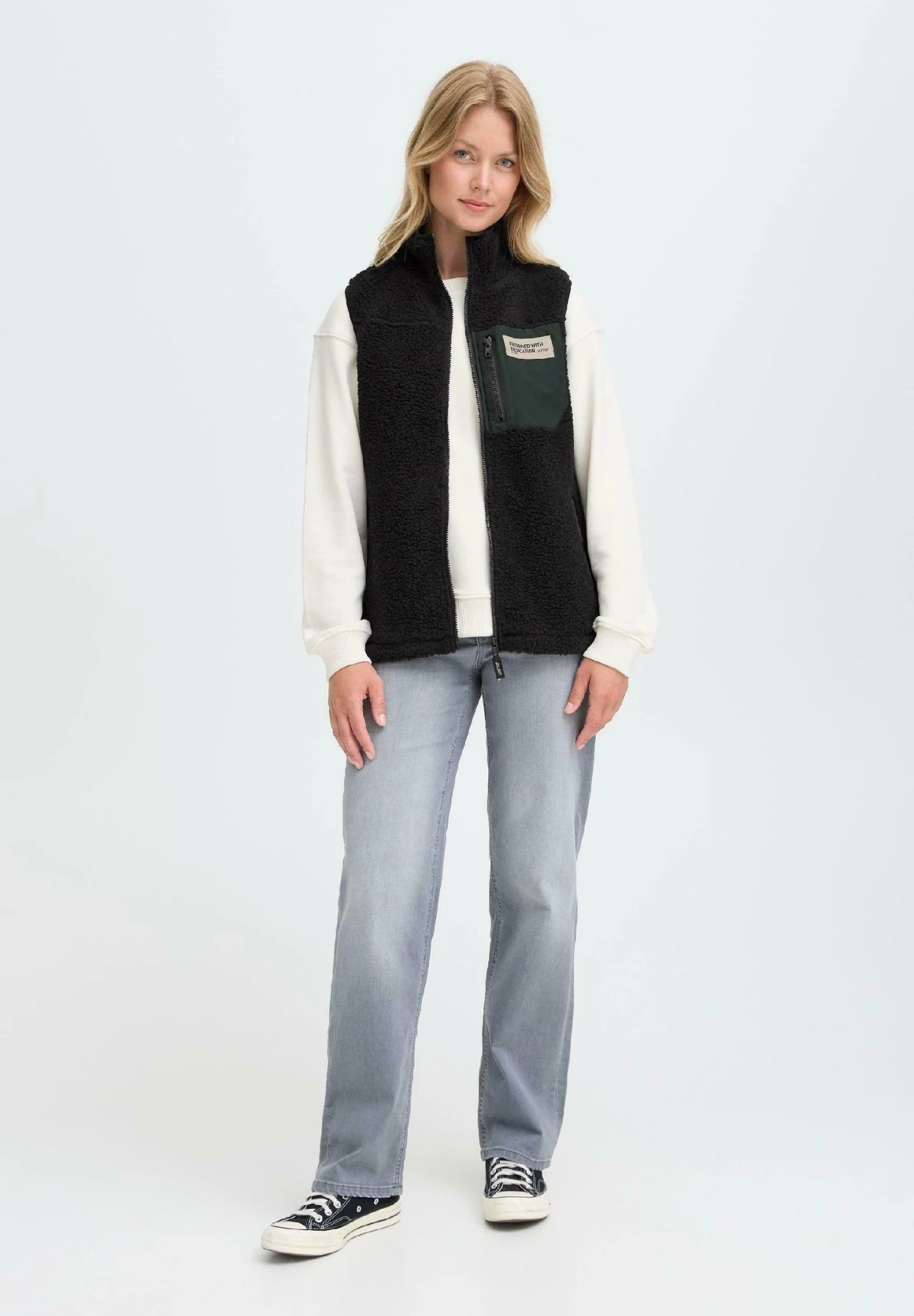 OXMO OXABBY - Waistcoat - Meteorite 2 OXMO OXABBY - Waistcoat - Meteorite - Image 2