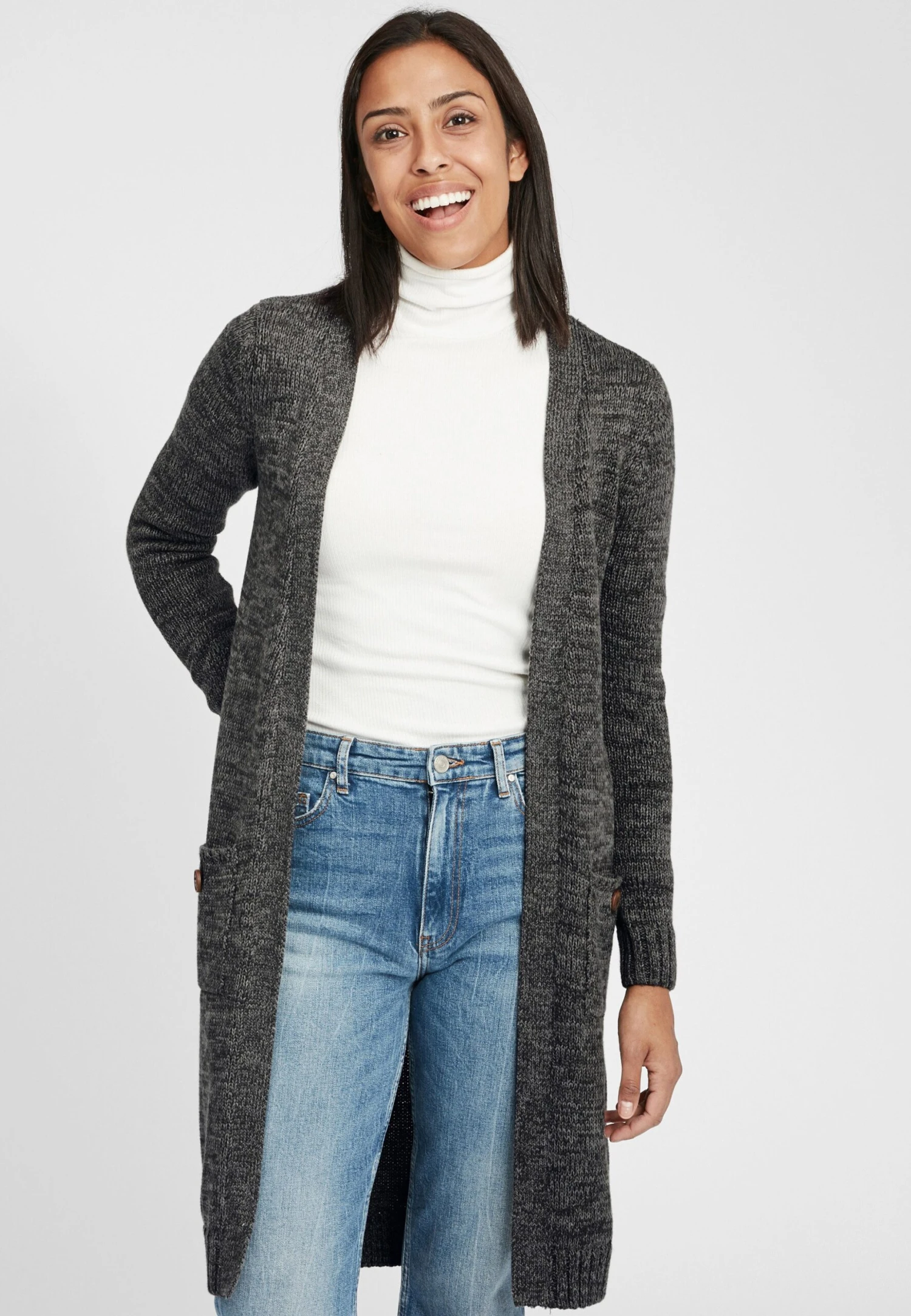 OXMO OXPHILETTA - Cardigan - Black 1 OXMO OXPHILETTA - Cardigan - Black