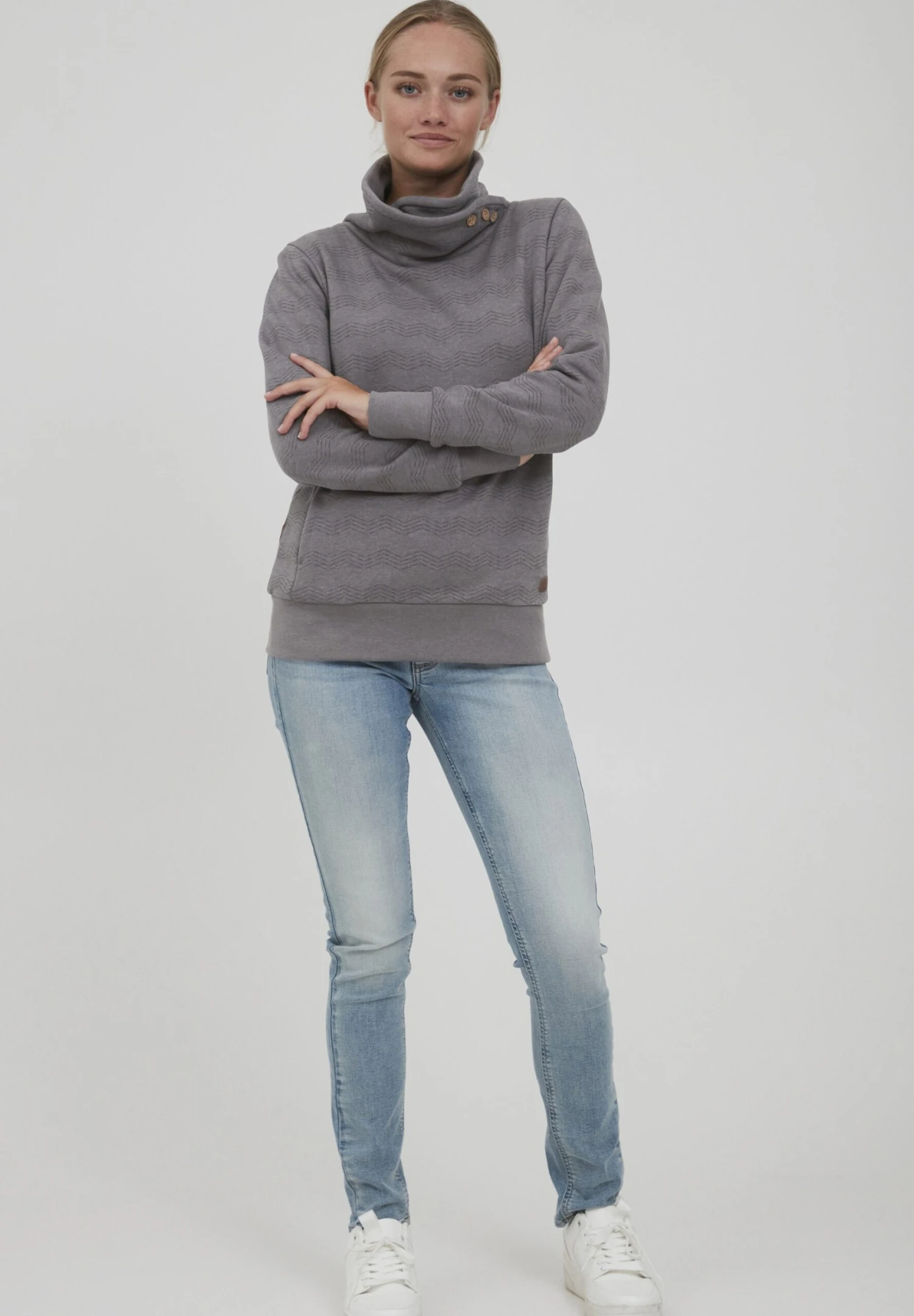 OXMO OXVERNITA - Sweatshirt - Medium Grey Melange 2 OXMO OXVERNITA - Sweatshirt - Medium Grey Melange - Image 2