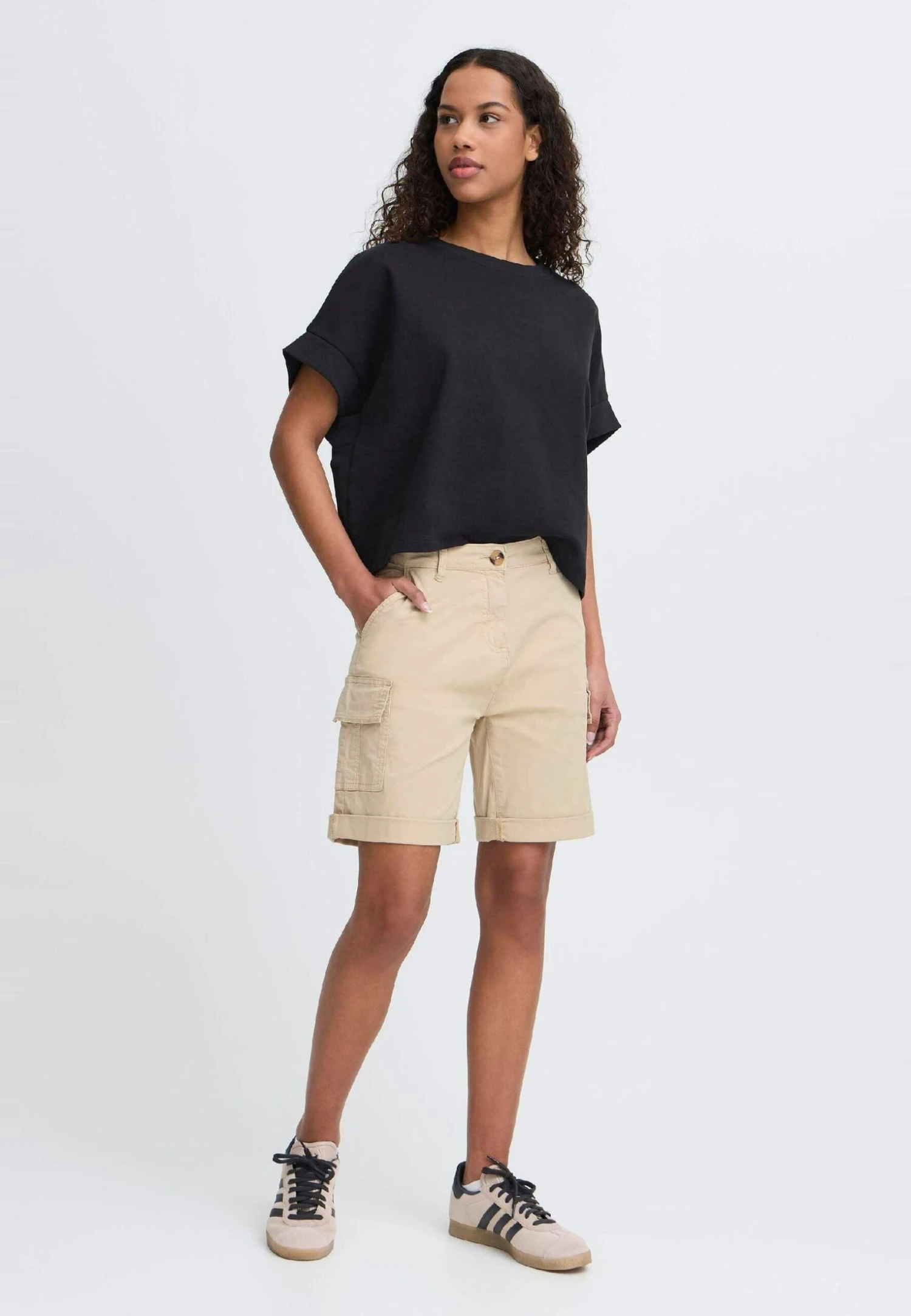 OXMO OXCHANICE REGULAR FIT - Shorts - Cement 2 OXMO OXCHANICE REGULAR FIT - Shorts - Cement - Image 2