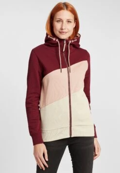 OXMO OXAGGI - Zip-up Sweatshirt - Wine Red