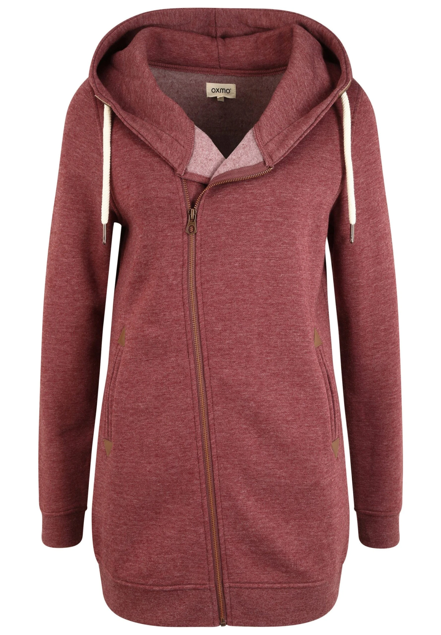 OXMO OXVicky - Zip-up Sweatshirt - Wine R Mel 6 OXMO OXVicky - Zip-up Sweatshirt - Wine R Mel - Image 6