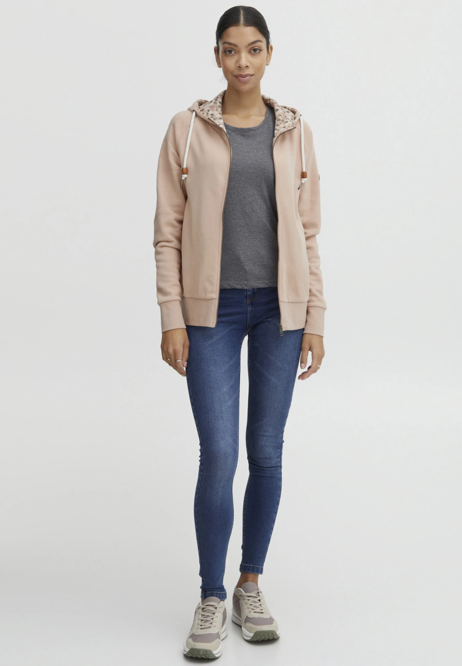 OXMO OXULLA - Zip-up Sweatshirt - Mahogany Rose 2 OXMO OXULLA - Zip-up Sweatshirt - Mahogany Rose - Image 2