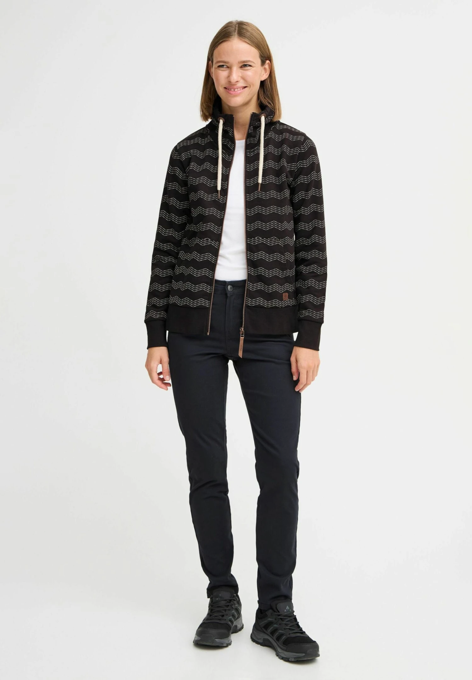 OXMO OXVANTA - Zip-up Sweatshirt - True Black 2 OXMO OXVANTA - Zip-up Sweatshirt - True Black - Image 2