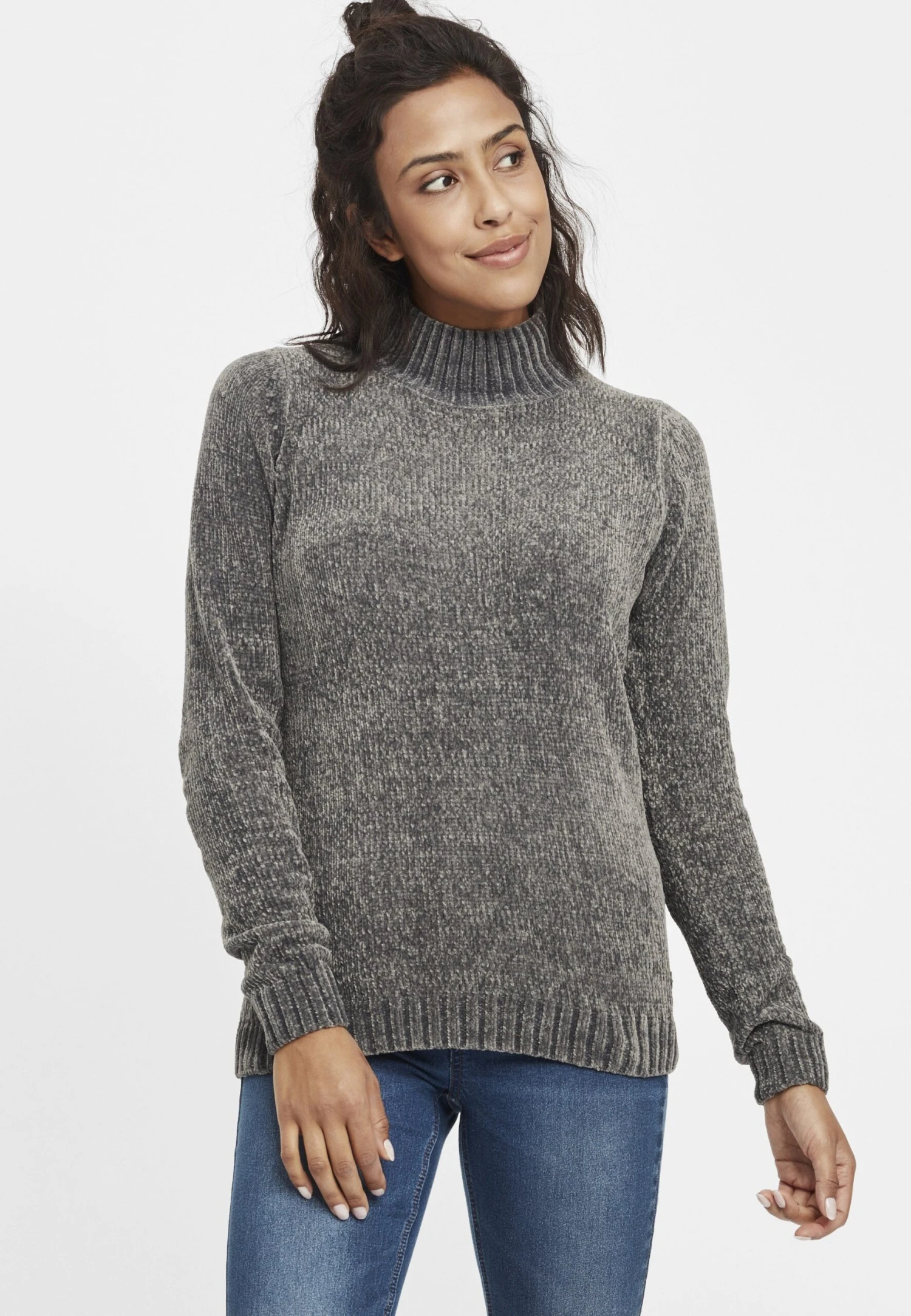 OXMO OXESTELLA - Jumper - Pewter 1 OXMO OXESTELLA - Jumper - Pewter
