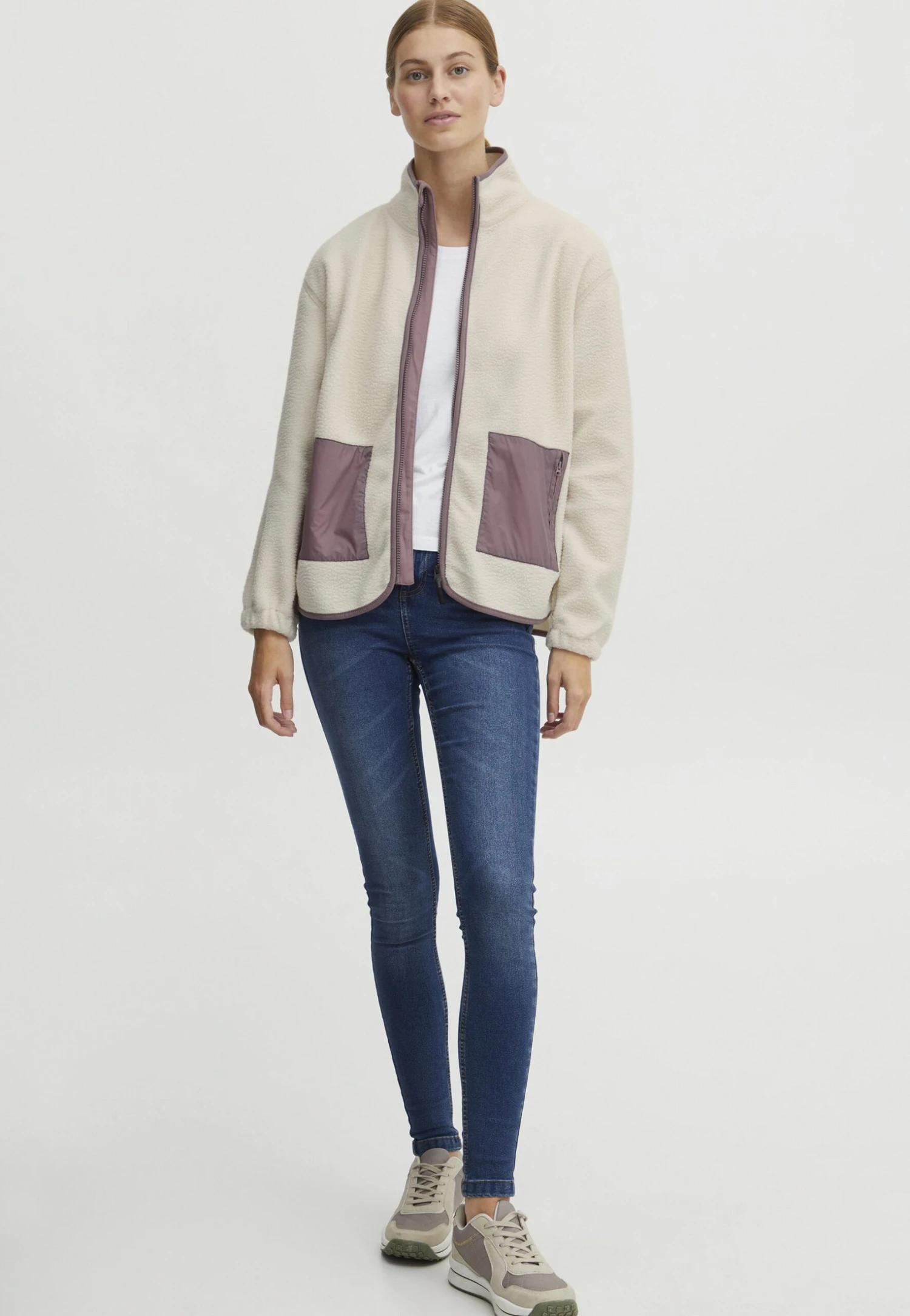 OXMO OXPiper - Fleece Jacket - Birch 2 OXMO OXPiper - Fleece Jacket - Birch - Image 2