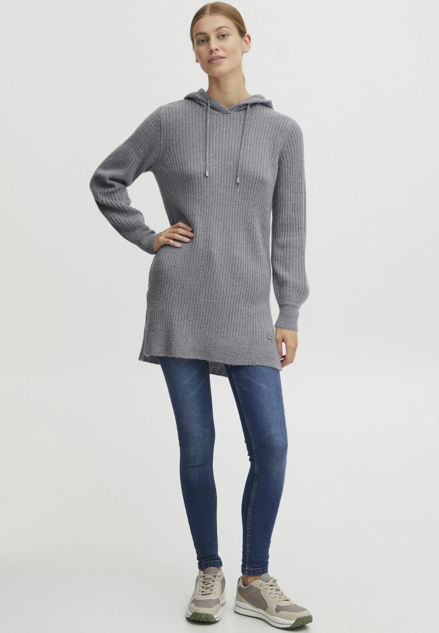 OXMO OXNORMA - Hoodie - Mid Grey Melange 2 OXMO OXNORMA - Hoodie - Mid Grey Melange - Image 2