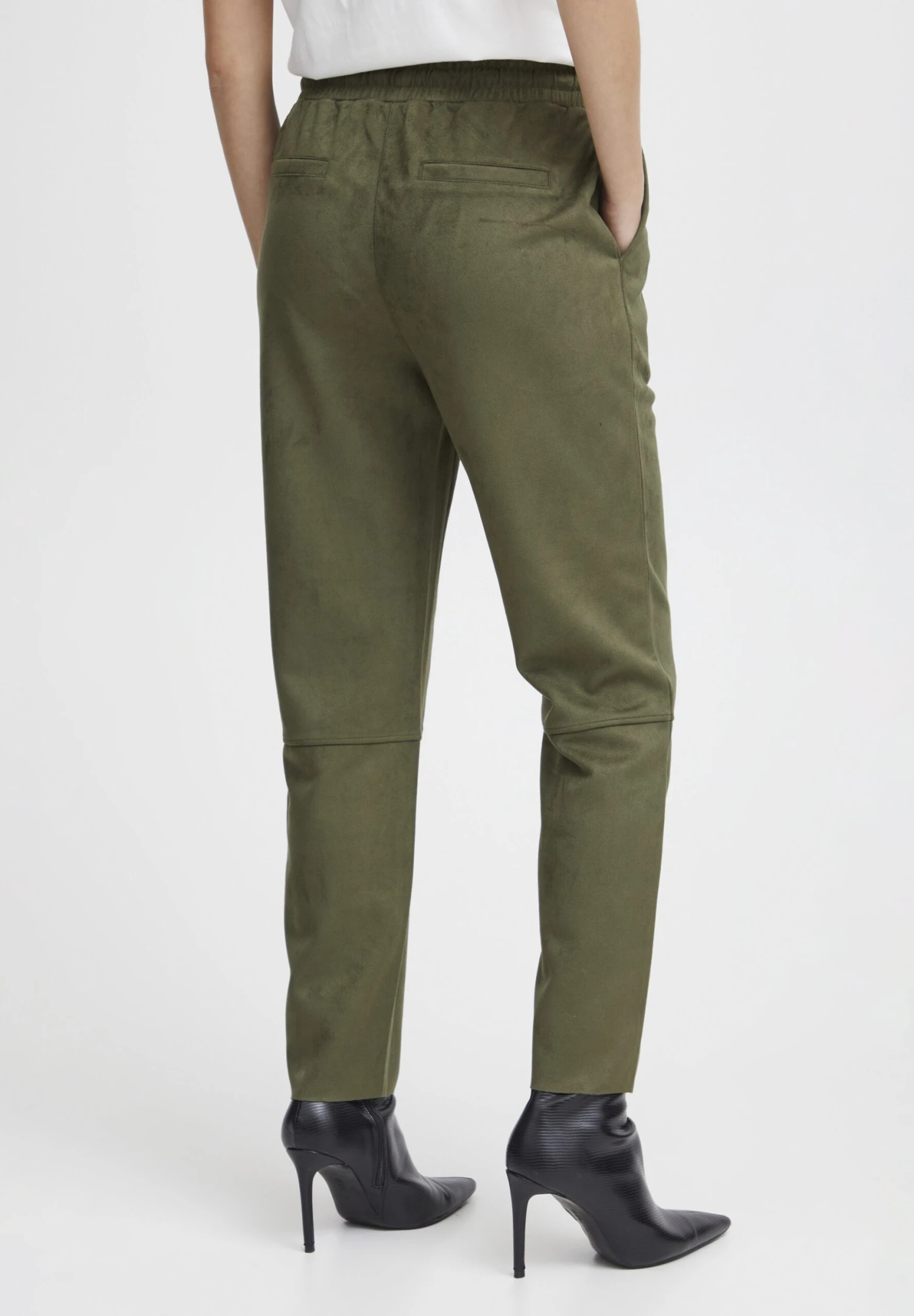 OXMO OXJUDITH REGULAR FIT - Trousers - Olive Night 3 OXMO OXJUDITH REGULAR FIT - Trousers - Olive Night - Image 3