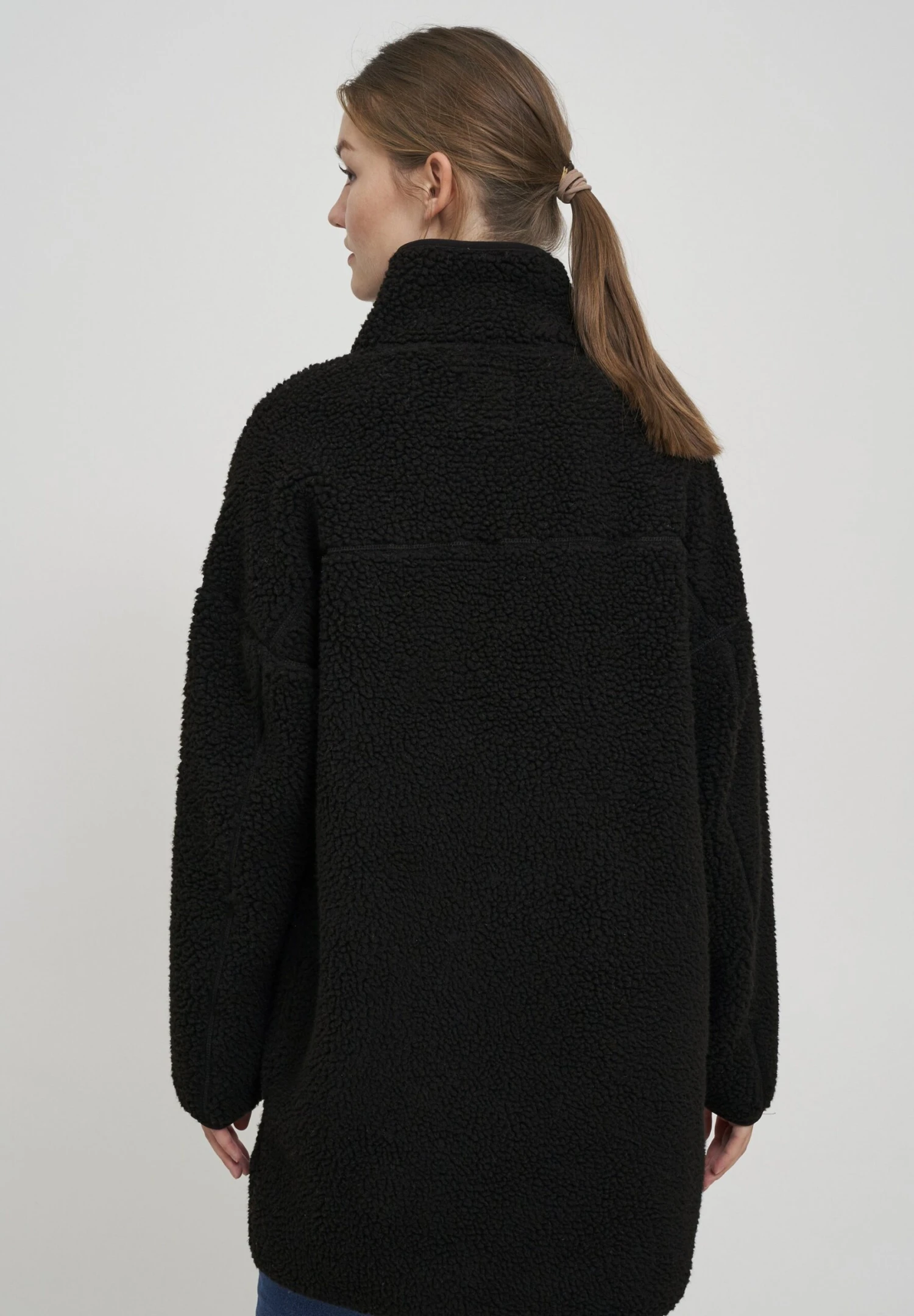 OXMO OXTOVA TEDDY - Fleece Jacket - Black 3 OXMO OXTOVA TEDDY - Fleece Jacket - Black - Image 3