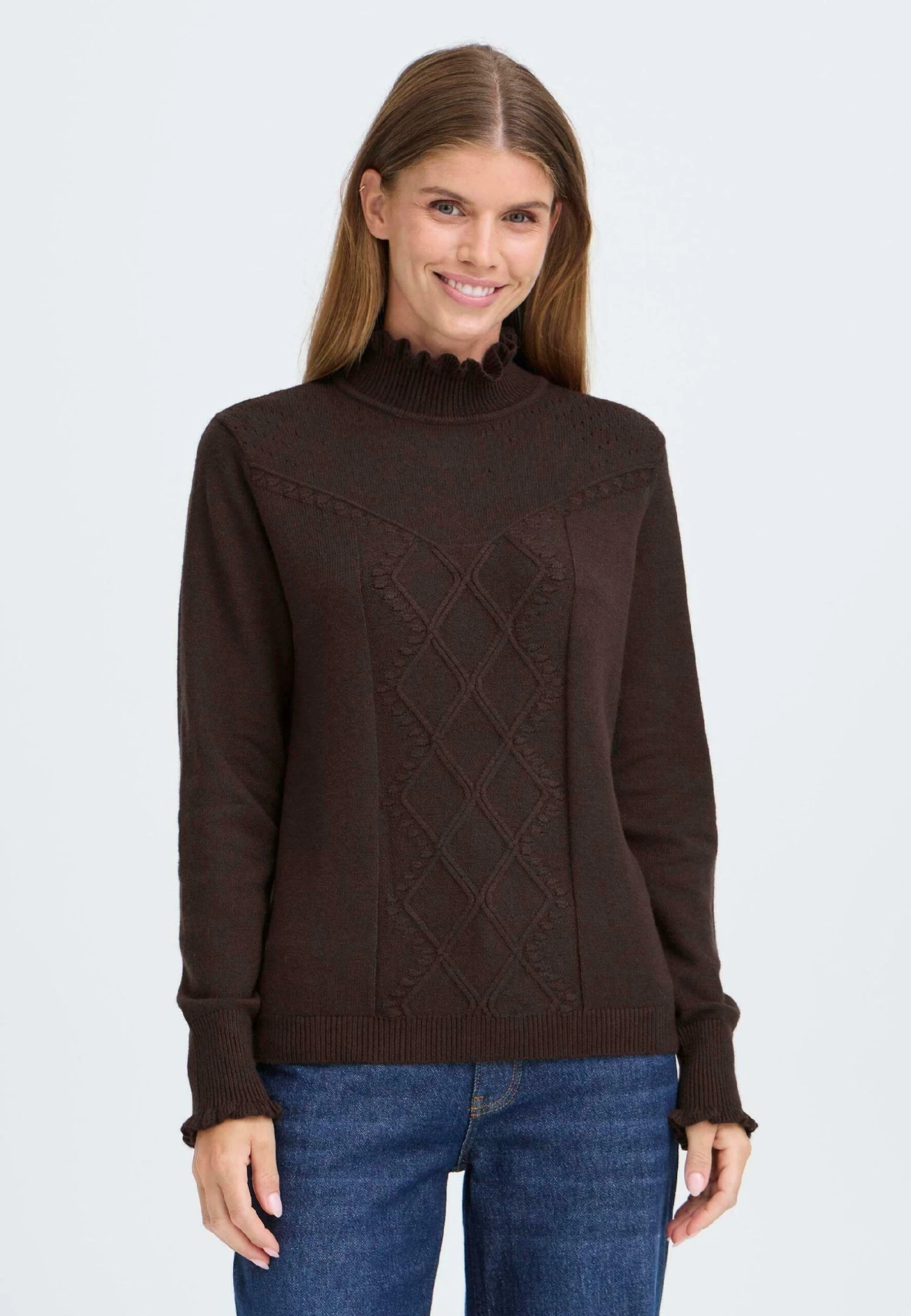 OXMO BMMNERA - Jumper - Coffee Bean 1 OXMO BMMNERA - Jumper - Coffee Bean