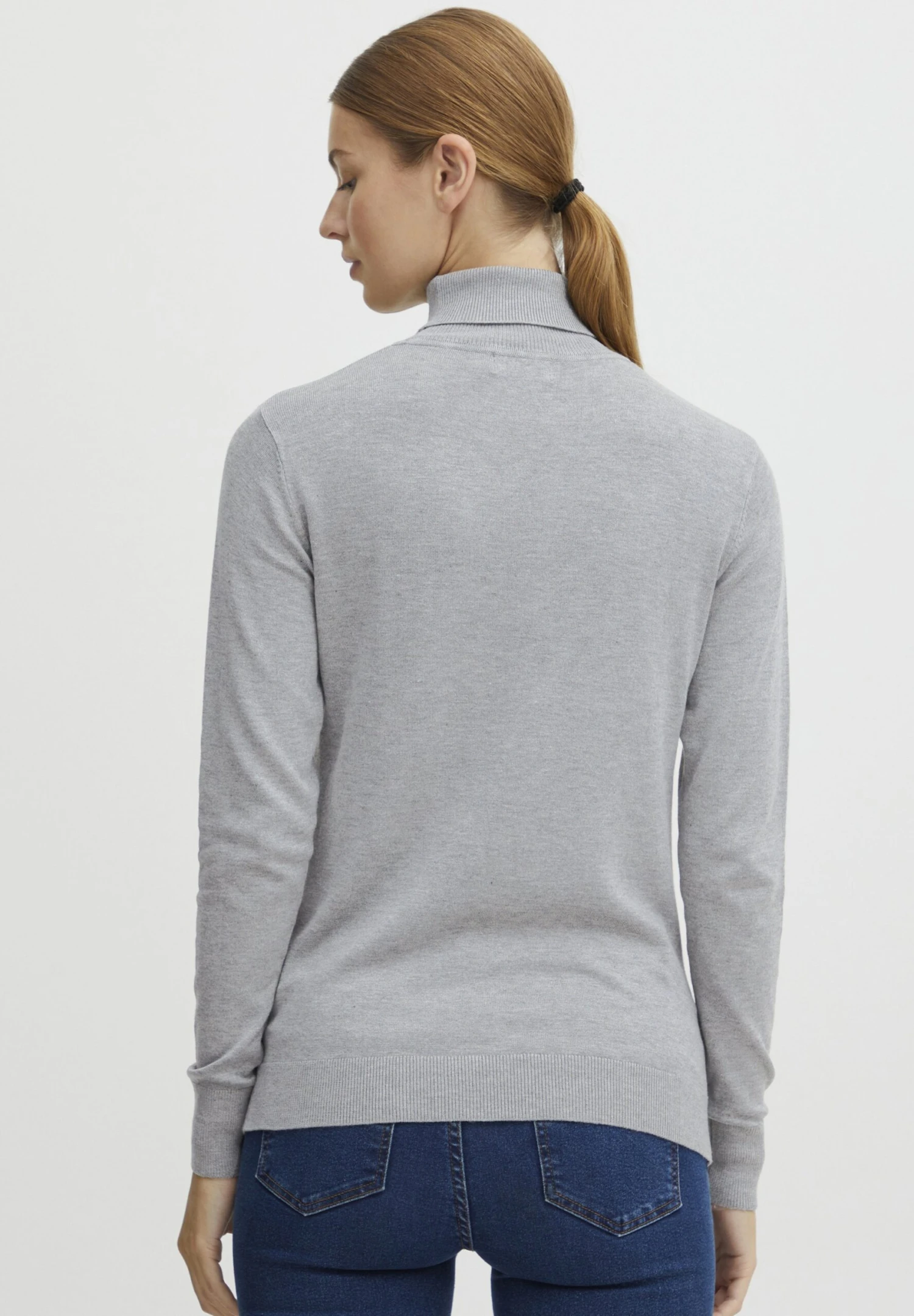 OXMO OXKatja - Jumper - Mid Grey Melange 3 OXMO OXKatja - Jumper - Mid Grey Melange - Image 3
